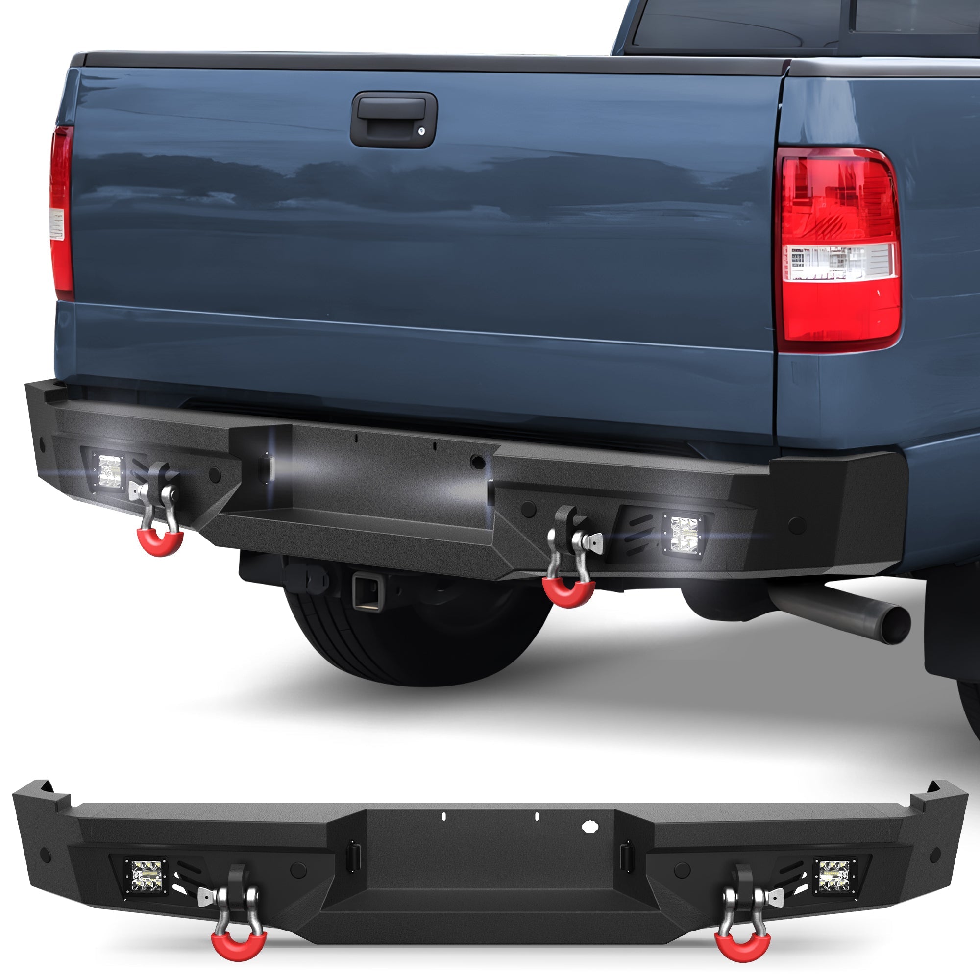 2006 2007 2008 F150 Rear Bumper Offroad Bumper for 2006 - 2008 Ford F150 Pickup Trucks - nadiaauto