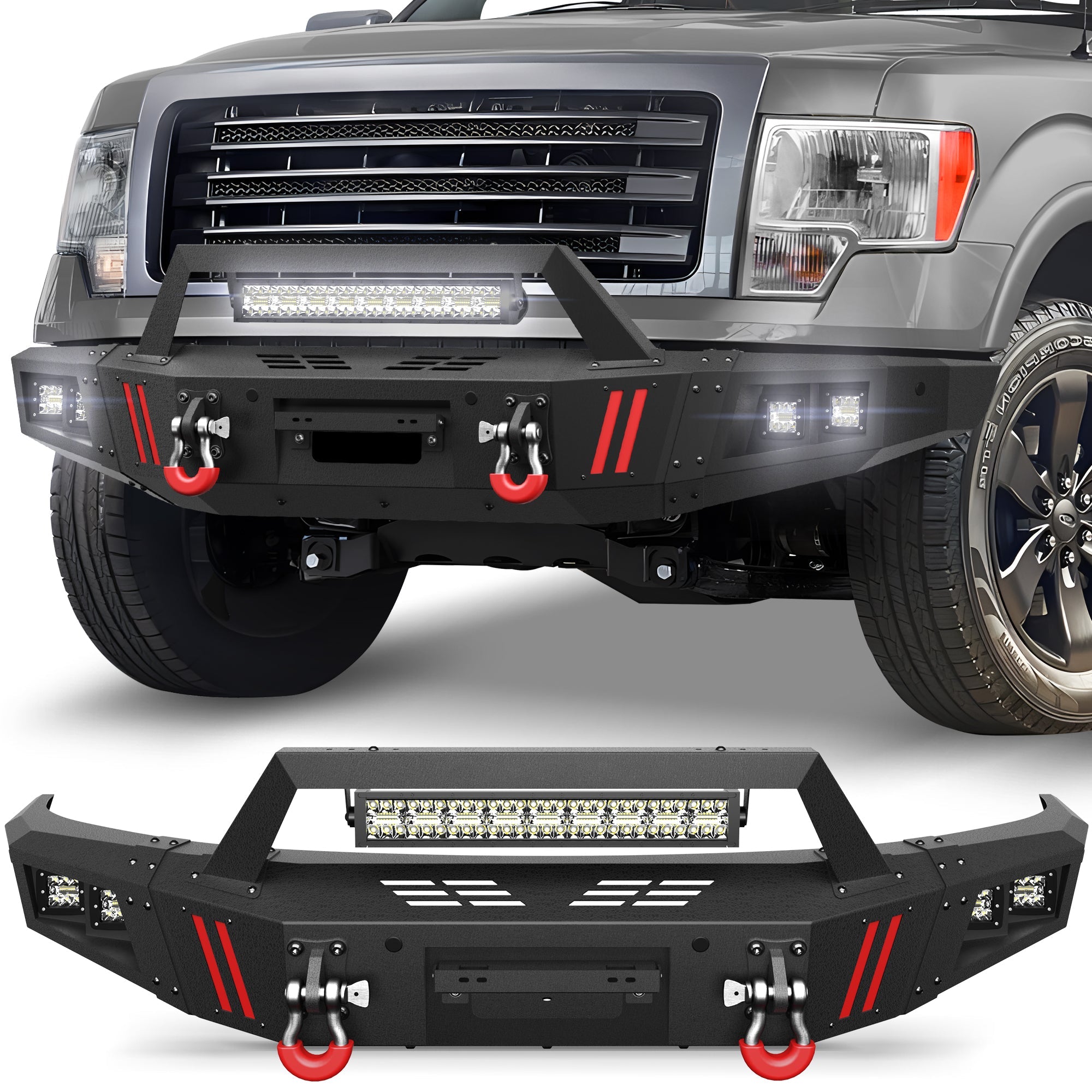 2009 - 2014 F - 150 Front Bumper Compatible with 2009 - 2014 F150 Excluding Raptor - nadiaauto