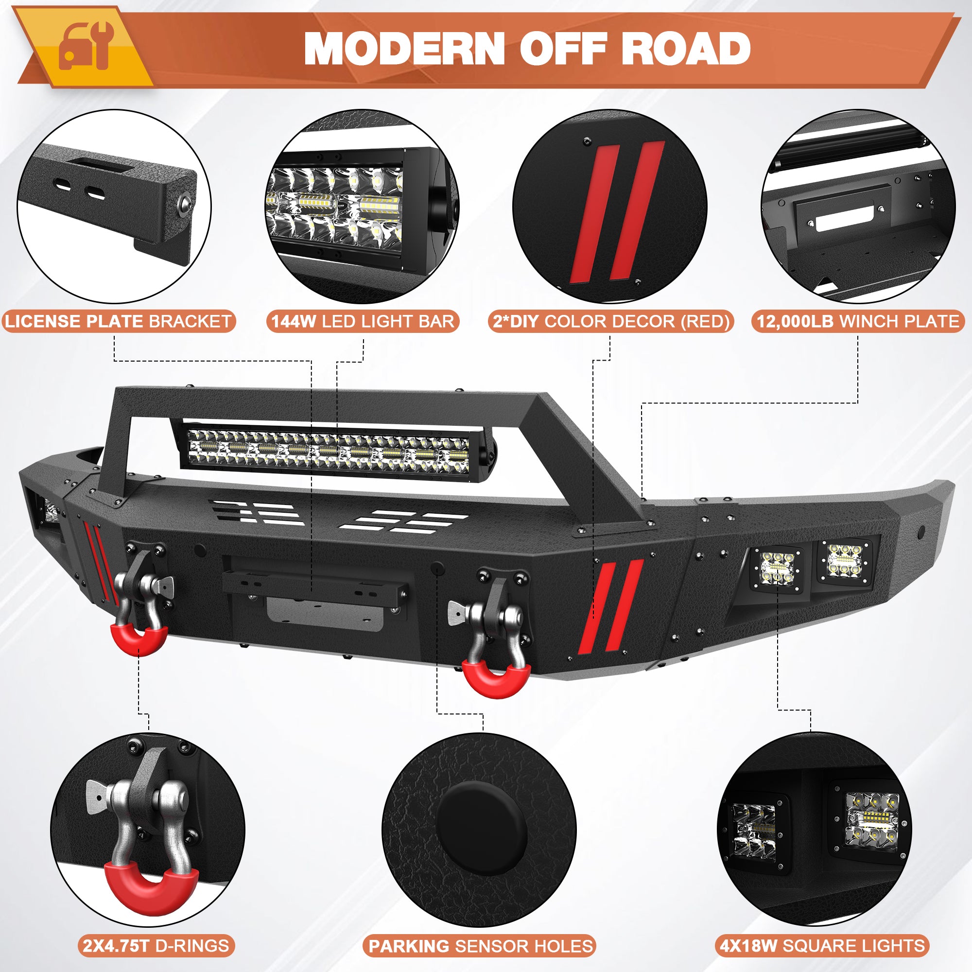 2009-2014 F-150 Front Bumper Compatible with 2009-2014 F150 Excluding Raptor
