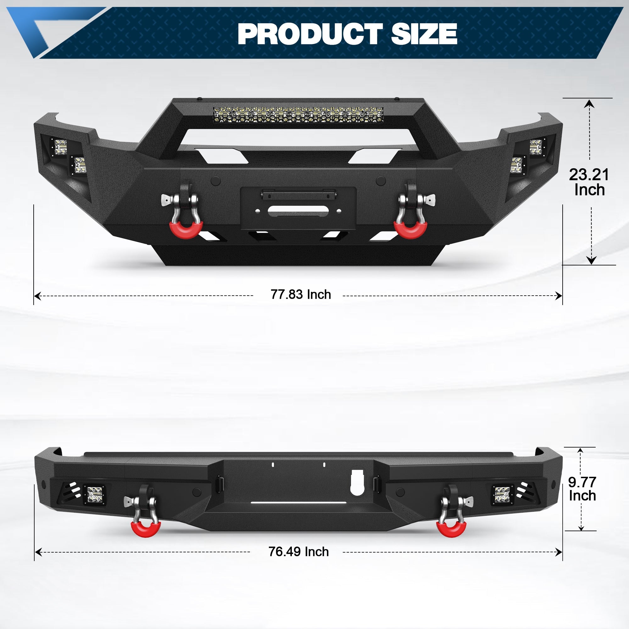 2010 - 2018 Ram 2500 Front and Rear Bumper Set w/Winch Plate for 2010 - 2018 Dodge Ram 2500/3500 - nadiaauto