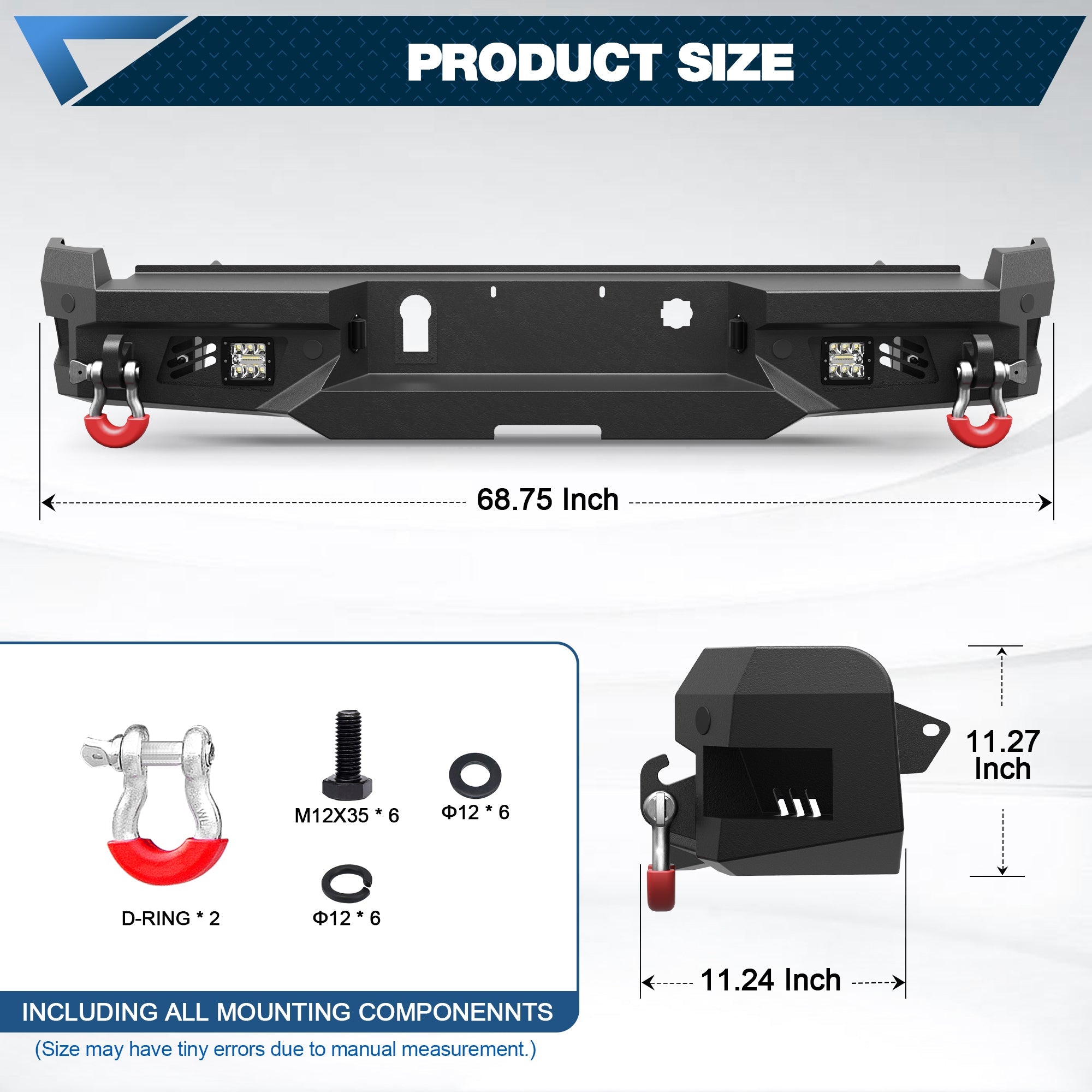Chevy Colorado/GMC Canyon Rear Bumper for 2015-2022 Chevy Colorado (Excluding ZR2) and GMC Canyon - nadiaauto