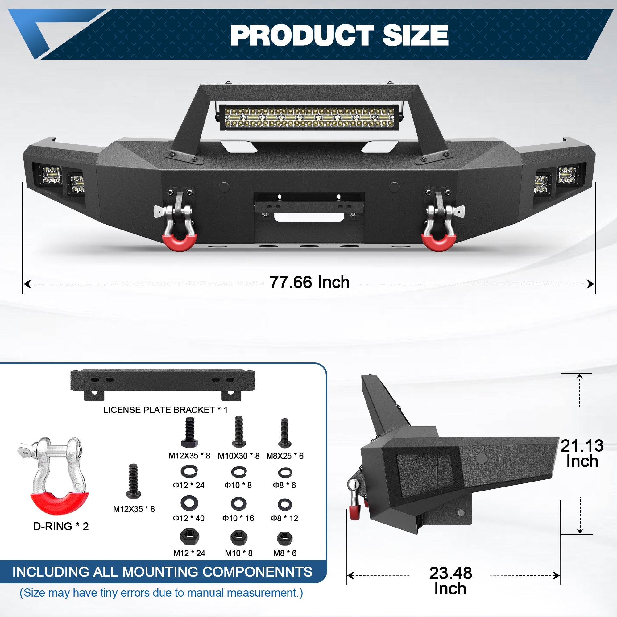 2023 2024 2025 2026 Ford F250 Front Bumper Offroad Bumper for 2023 - 2026 Ford F250/F350/F450 - nadiaauto