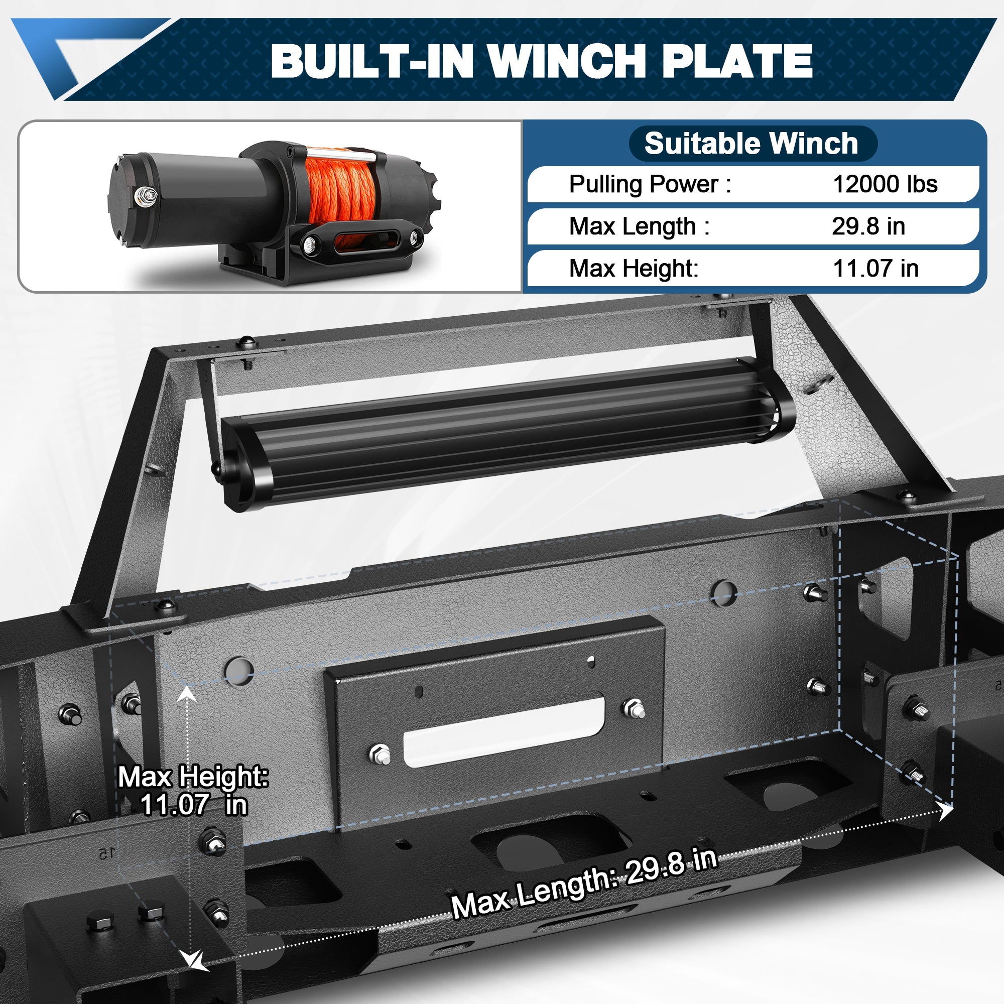 2023 2024 2025 2026 Ford F250 Front Bumper Offroad Bumper for 2023 - 2026 Ford F250/F350/F450 - nadiaauto