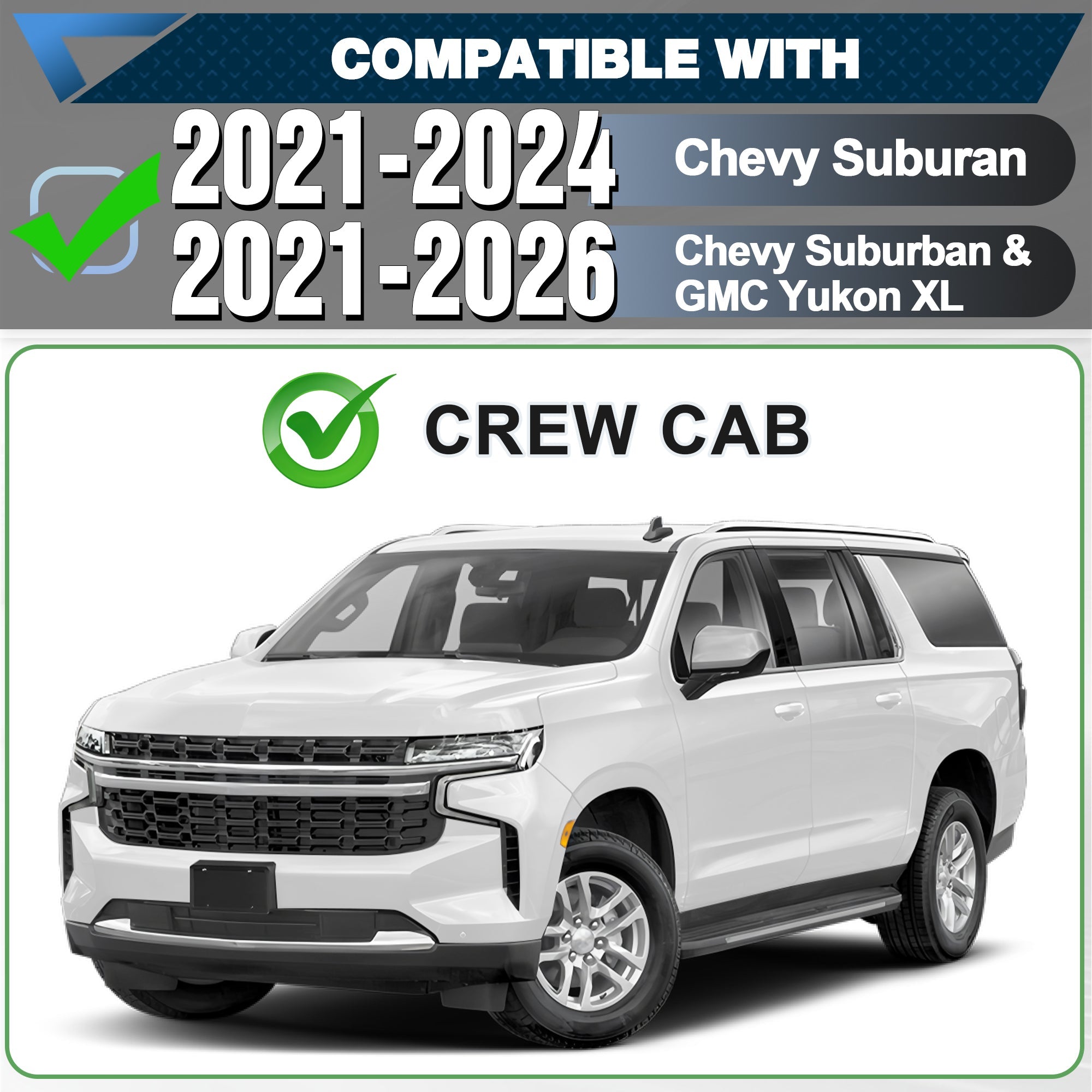 21 - 26 Running Boards Side Steps Fits for Chevy Suburban 2021 - 2026 & GMC Yukon XL 2021 - 2026 - nadiaauto