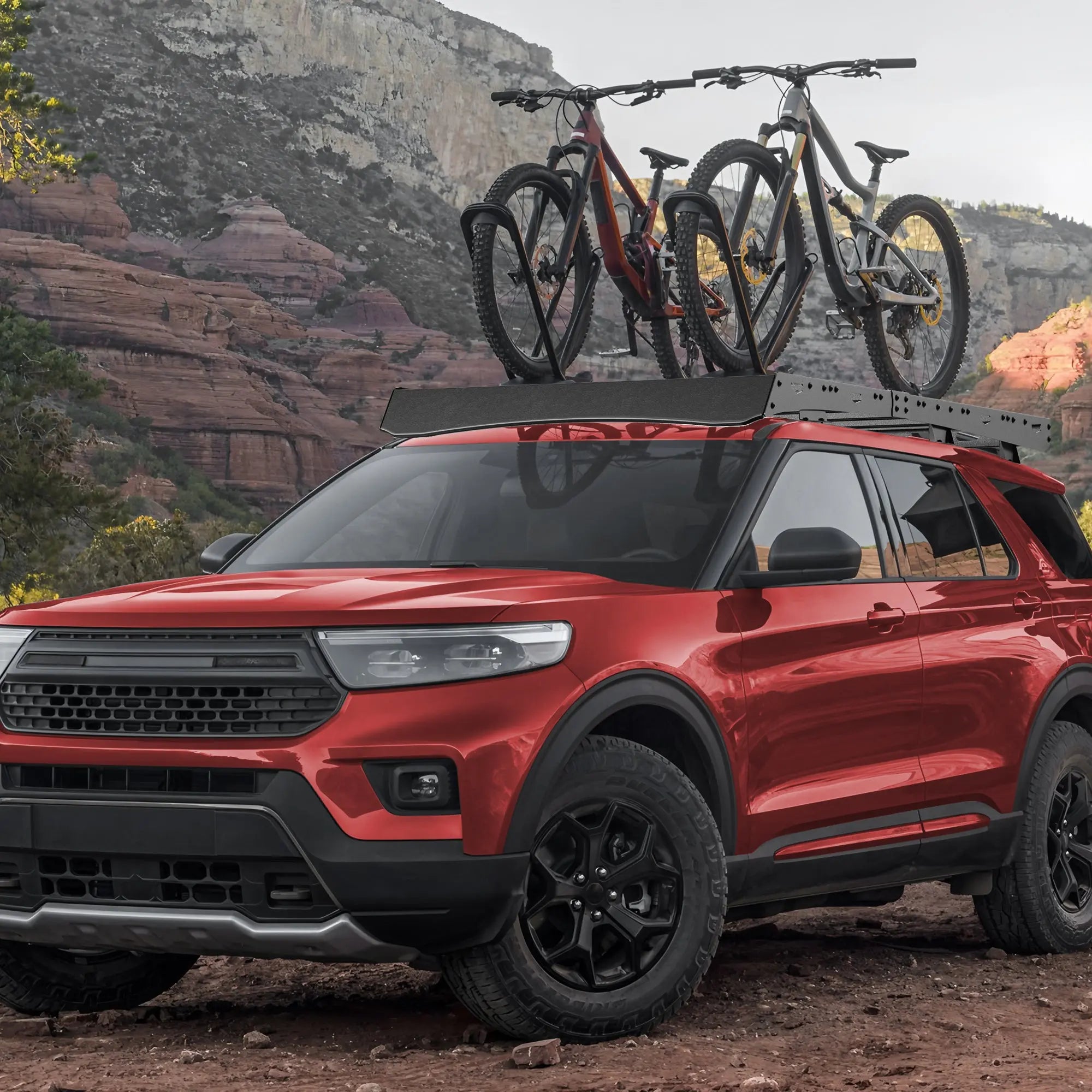 Explorer Roof Rack Rooftop Cargo Carrier Compatible for Ford Explorer 2020 2021 2022 2023 2024