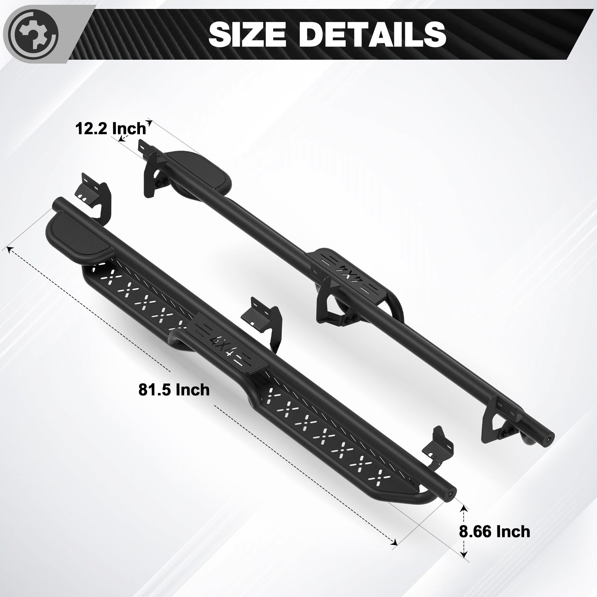 Running Boards Side Steps Compatible with 2009-2018 Dodge Ram 1500 (Including 2019-2025 Classic), 2010-2025 Ram 2500/3500 Crew Cab