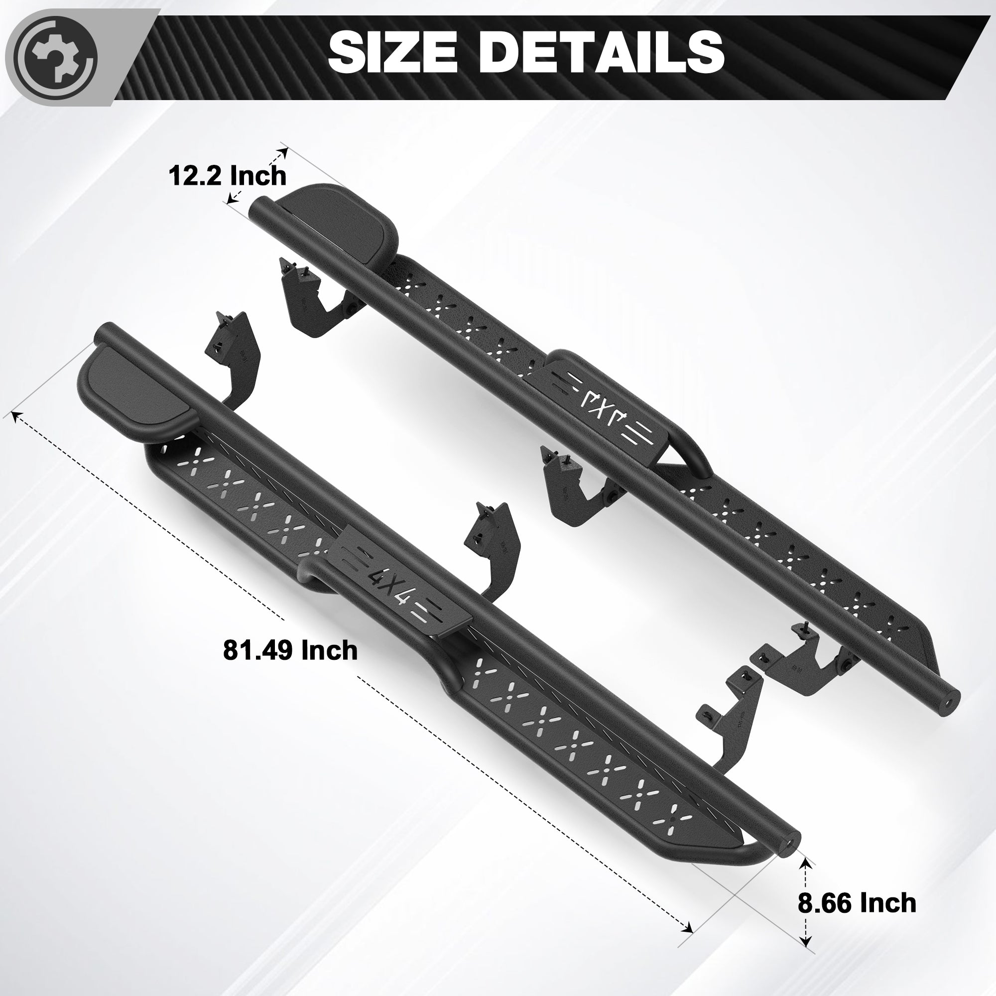 Ranger Running Boards Side Step Ford Ranger 2019 2020 2021 2022 2023 2024 SuperCrew(4 Door)