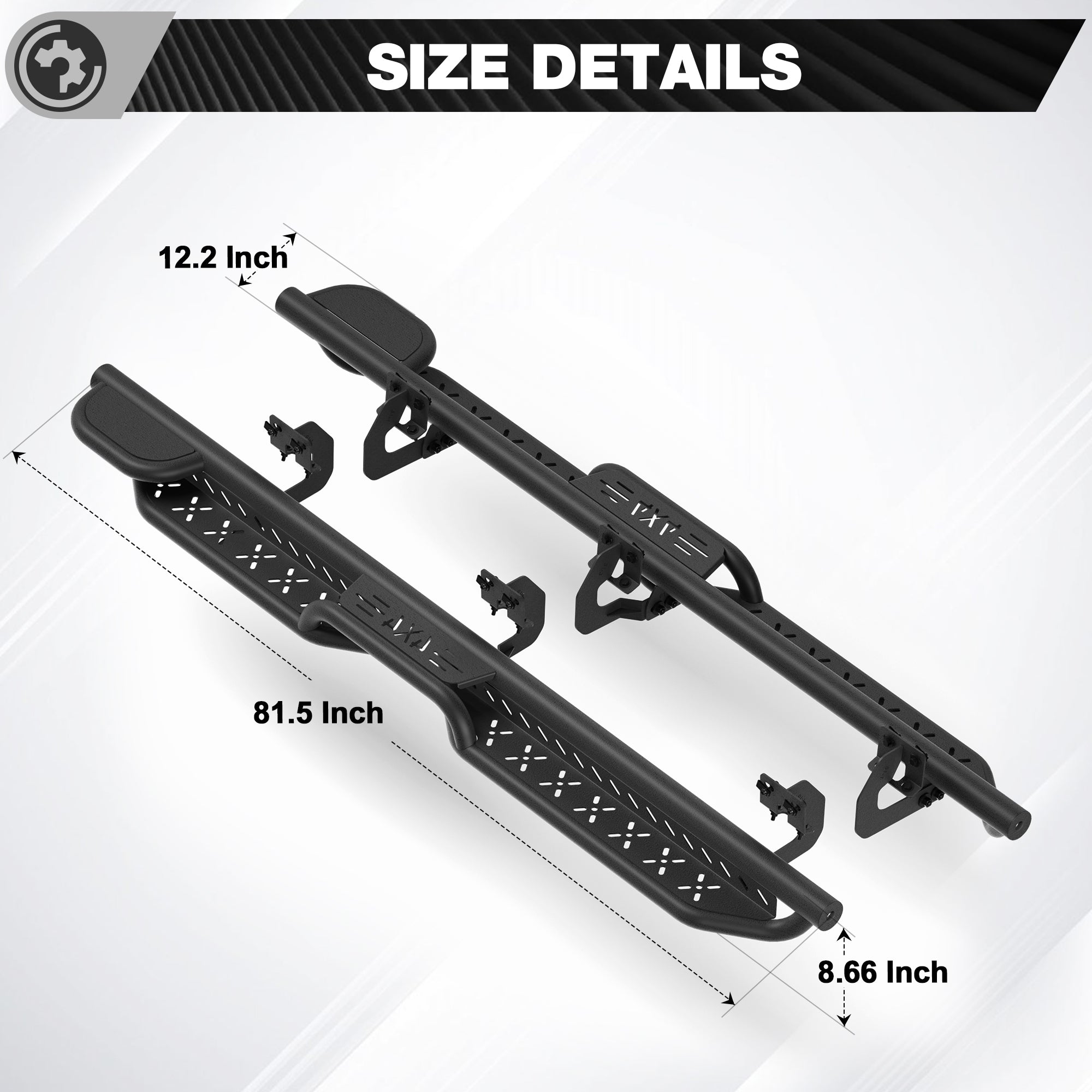 F150 Running Boards Side Steps Compatible with 2004 2005 2006 2007 2008 Ford F150 SuperCrew
