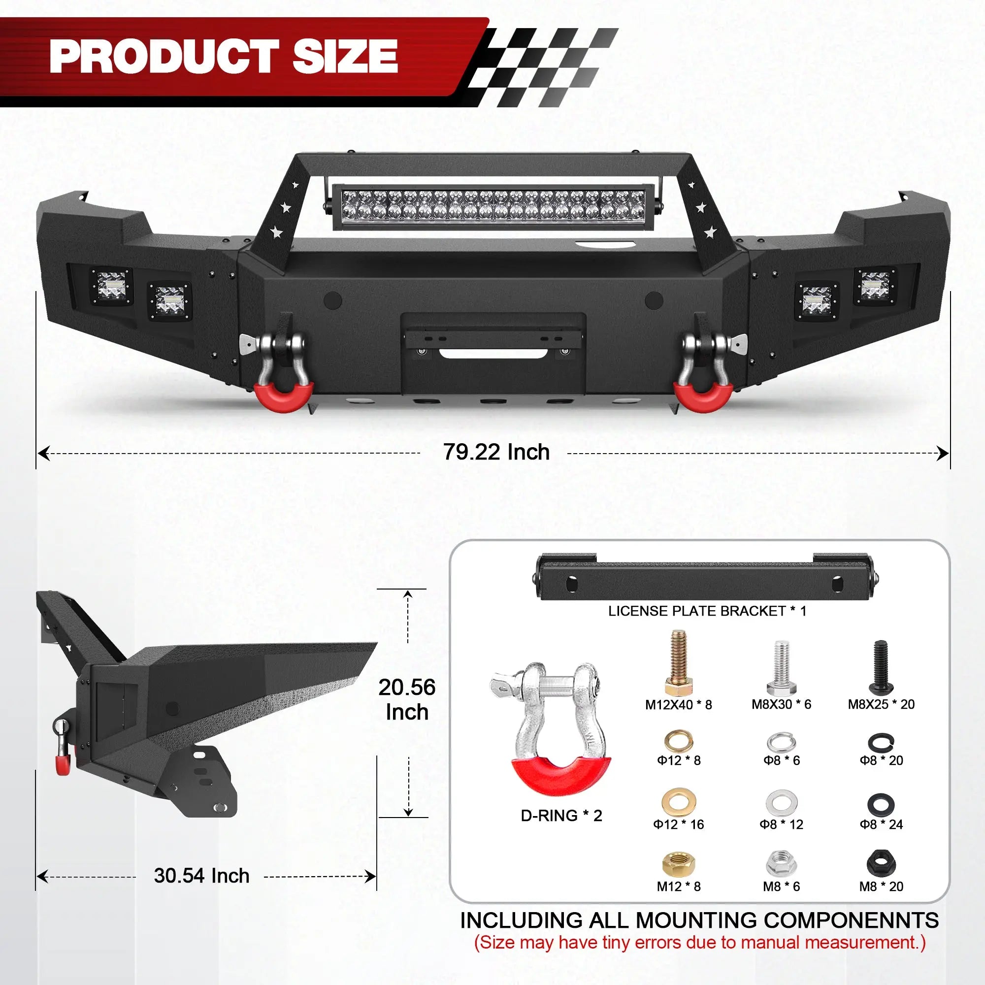 Longsun Silverado 2500/3500 Front Bumper Compatible with 2011 2012 2013 2014 Chevy Silverado 2500/3500