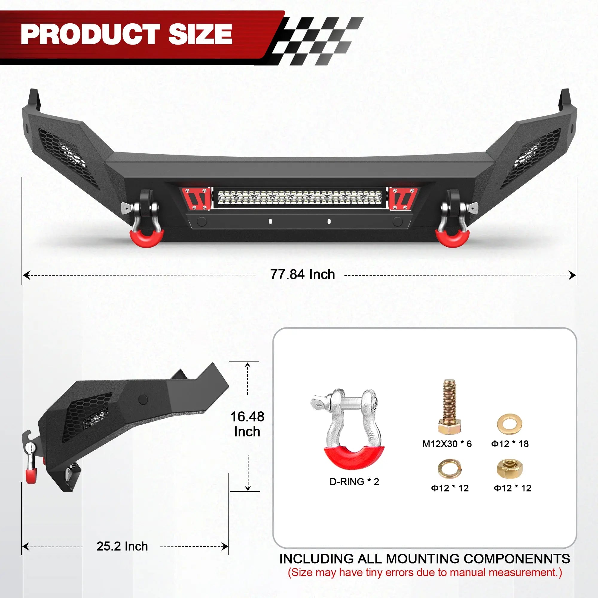 Front Bumper for 2013–2018 Ram 1500 & 2019–2024 Ram 1500 Classic