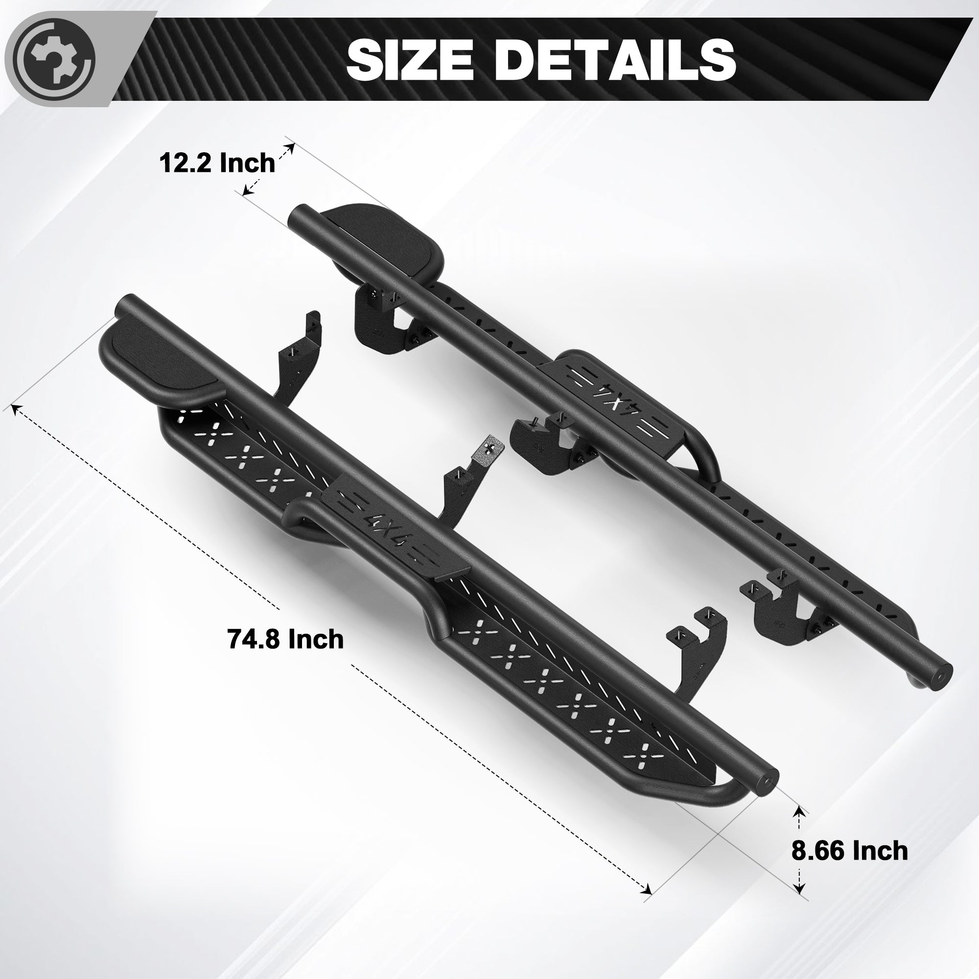Running Boards Side Steps for Honda Pilot 2016-2022 Bolt-On Design for Easy Access