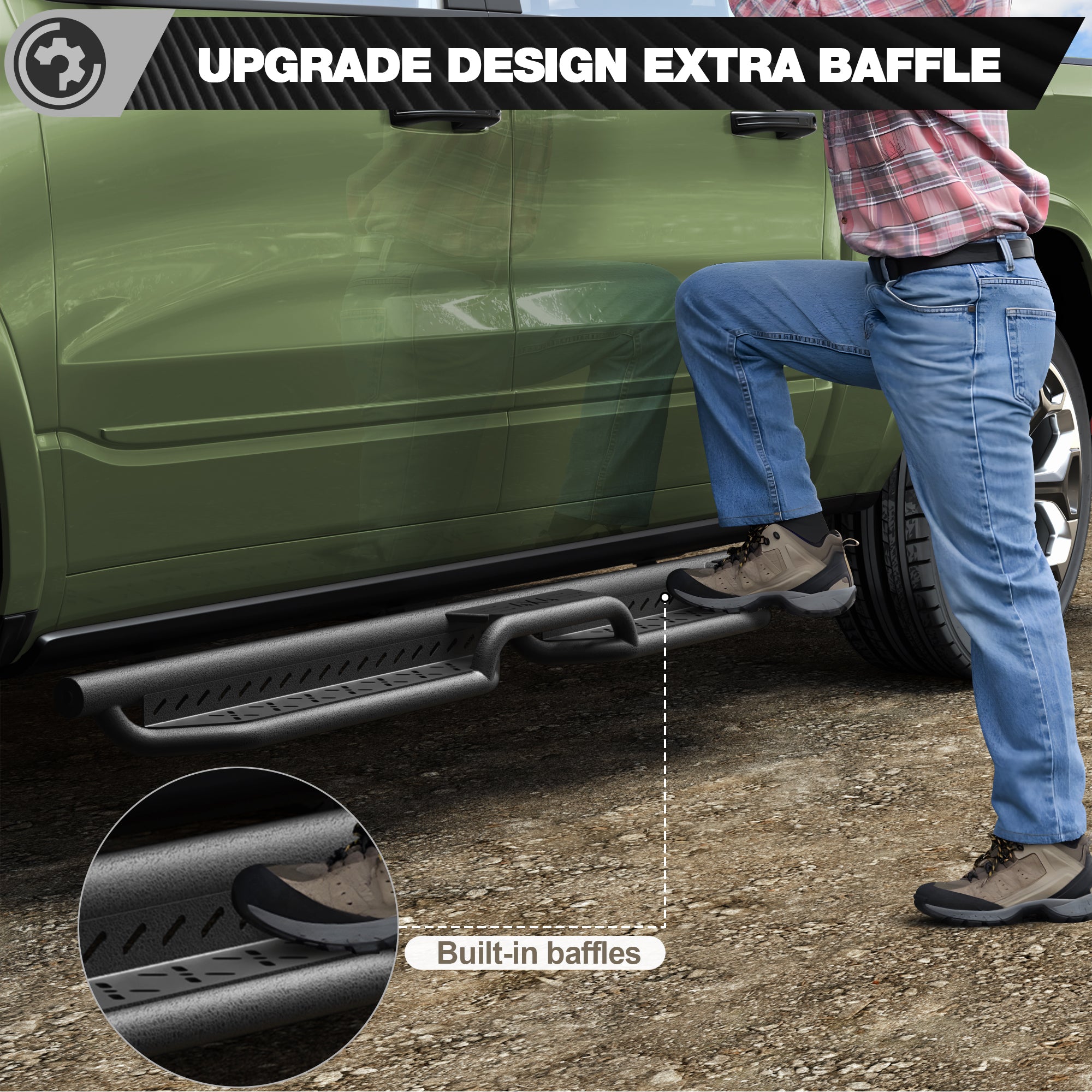 Ram 1500 Running Boards Side Steps for 2019-2026 Dodge Ram 1500 Crew Cab (No for Classic)
