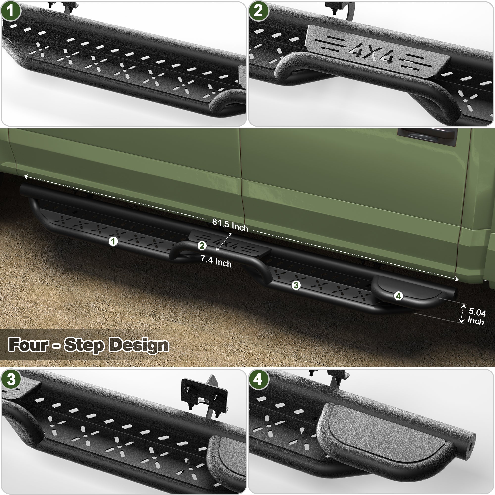 F150 Running Boards Side Steps Compatible with 2009 2010 2011 2012 2013 2014 Ford F150 SuperCrew