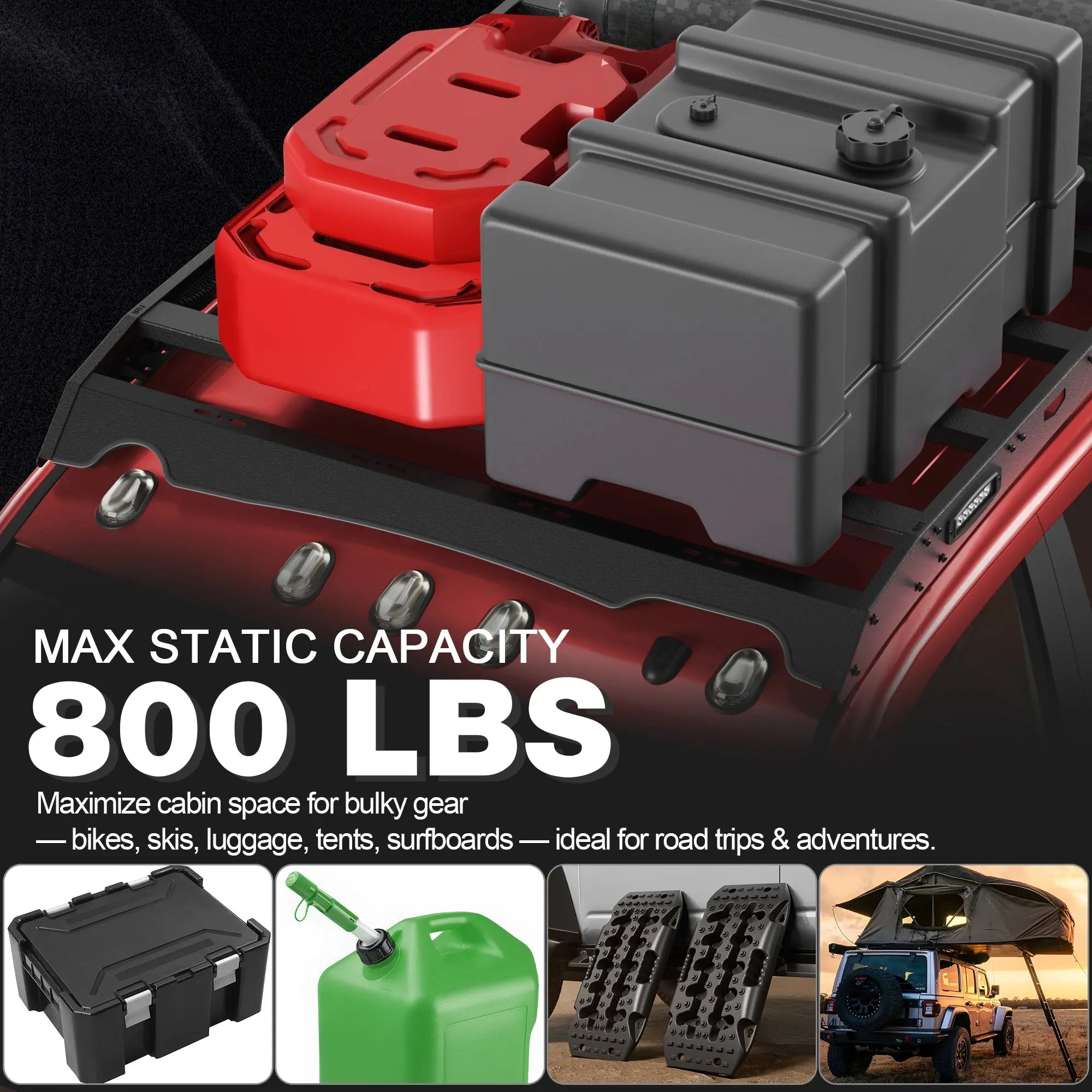 Longsun Ram 2500 Roof Rack Rooftop Cargo Rack for 2010-2018 RAM 2500 Crew Cab