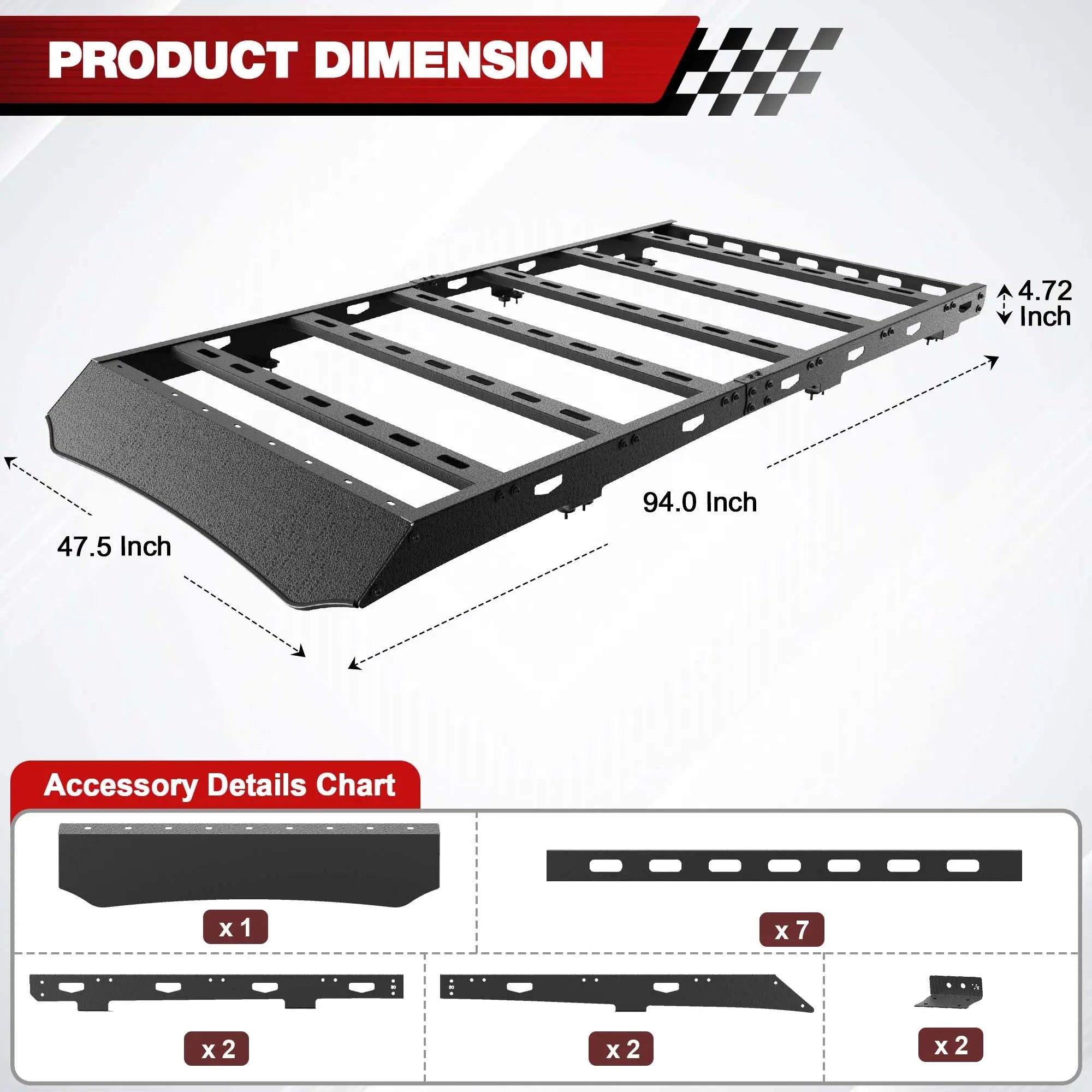 LC250 Roof Rack Compatible for 2024-2025 Toyota Land Cruiser Prado LC250/2024-2025 Lexus GX550