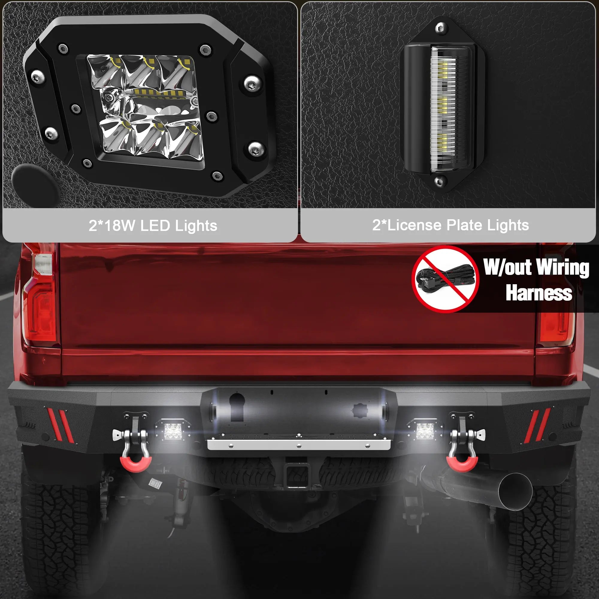 Longsun Rear Bumper for 2020 2021 2022 2023 2024 2025 2026 Chevy Silverado/GMC Sierra 2500/3500 HD
