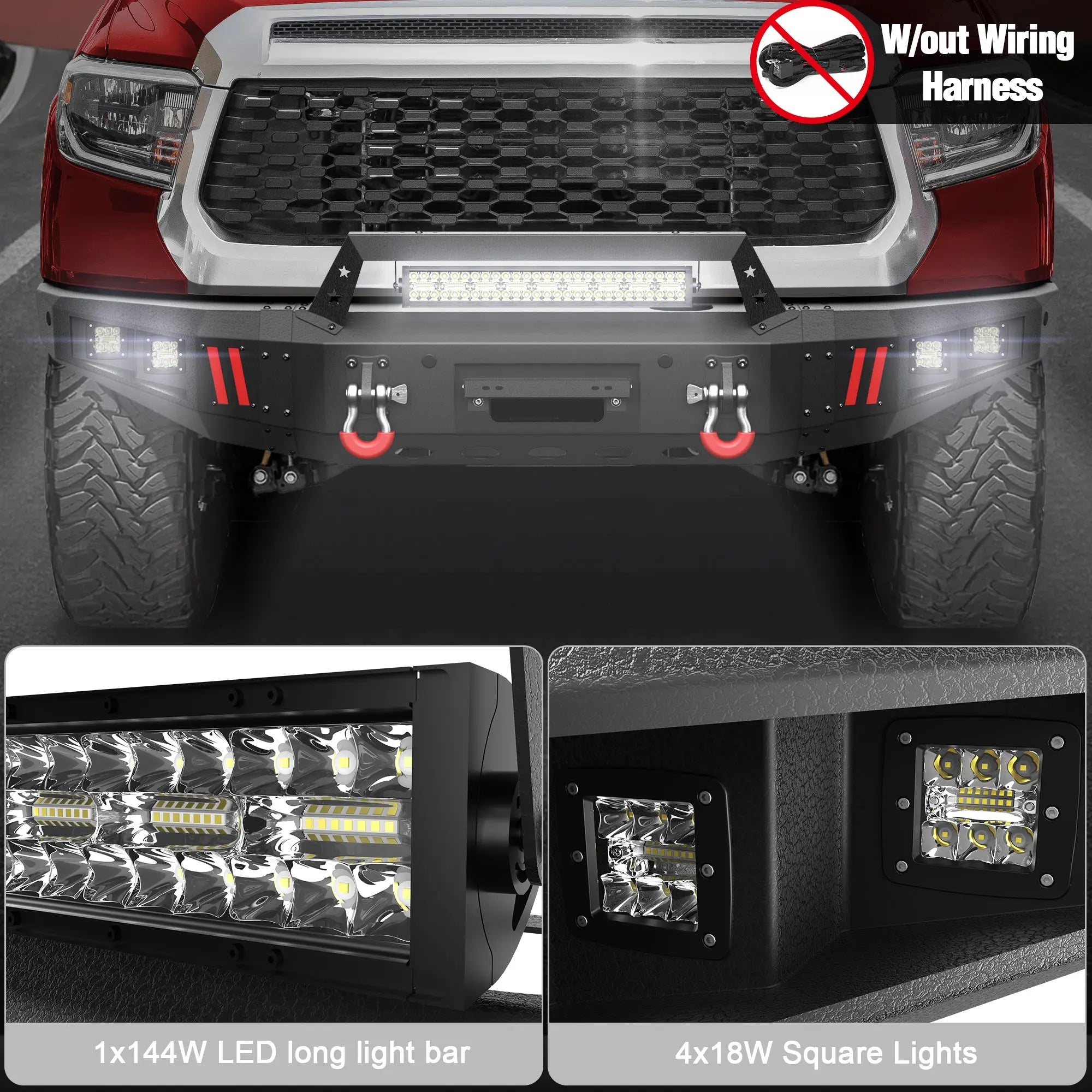 04-21 Tundra Front Bumper For 2014 2015 2016 2017 2018 2019 2020 2021 Toyota Tundra