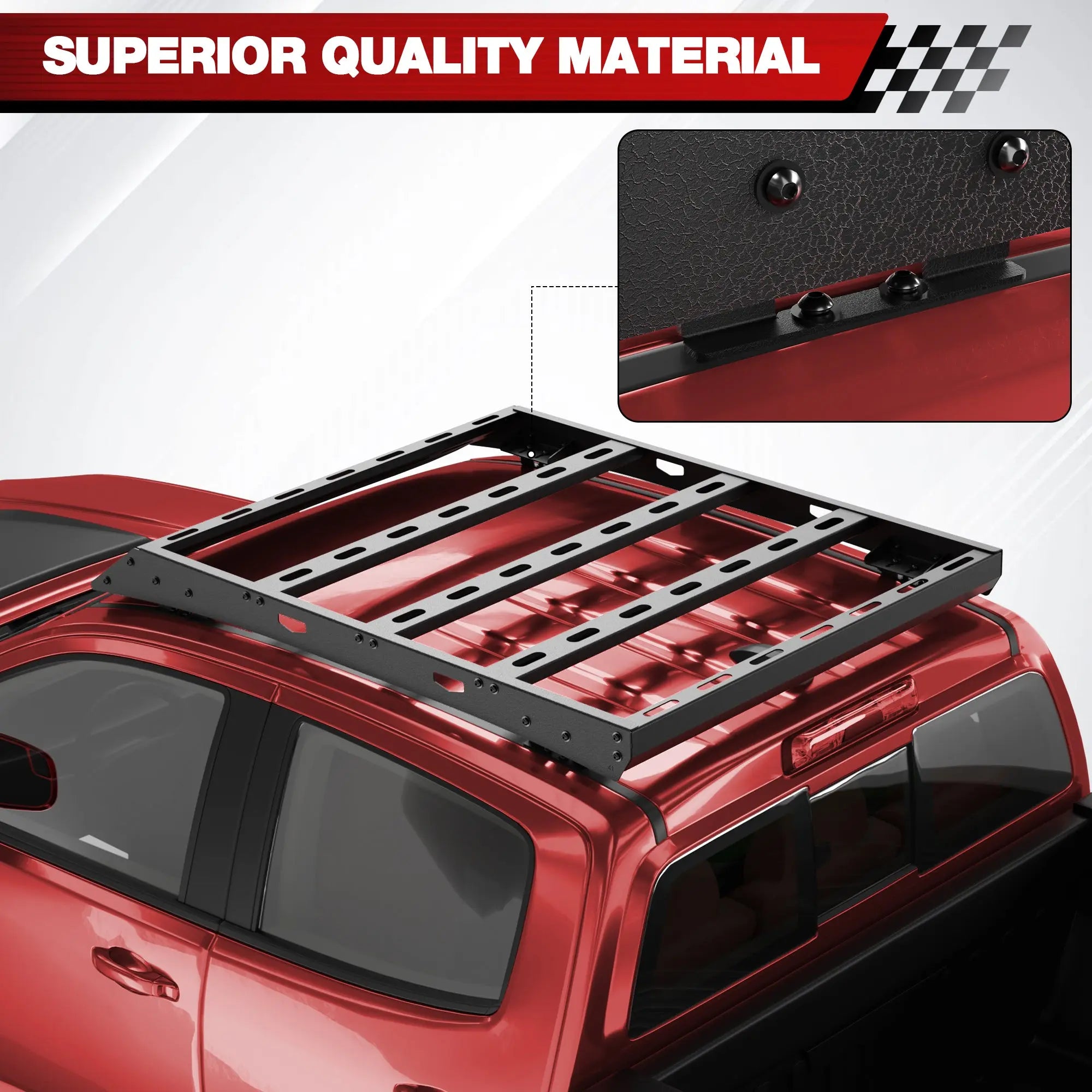 Longsun Colorado Roof Rack Compatible with 2015-C2025 Chevy Colorado Crew Cab 4 Door Only