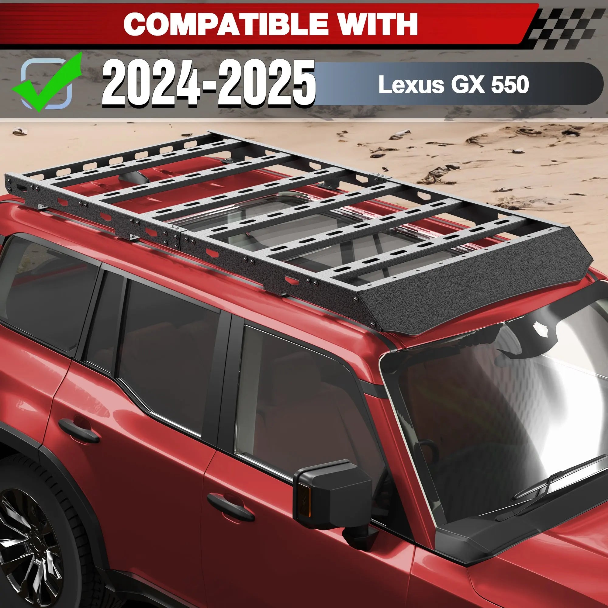LC250 Roof Rack Compatible for 2024-2025 Toyota Land Cruiser Prado LC250/2024-2025 Lexus GX550