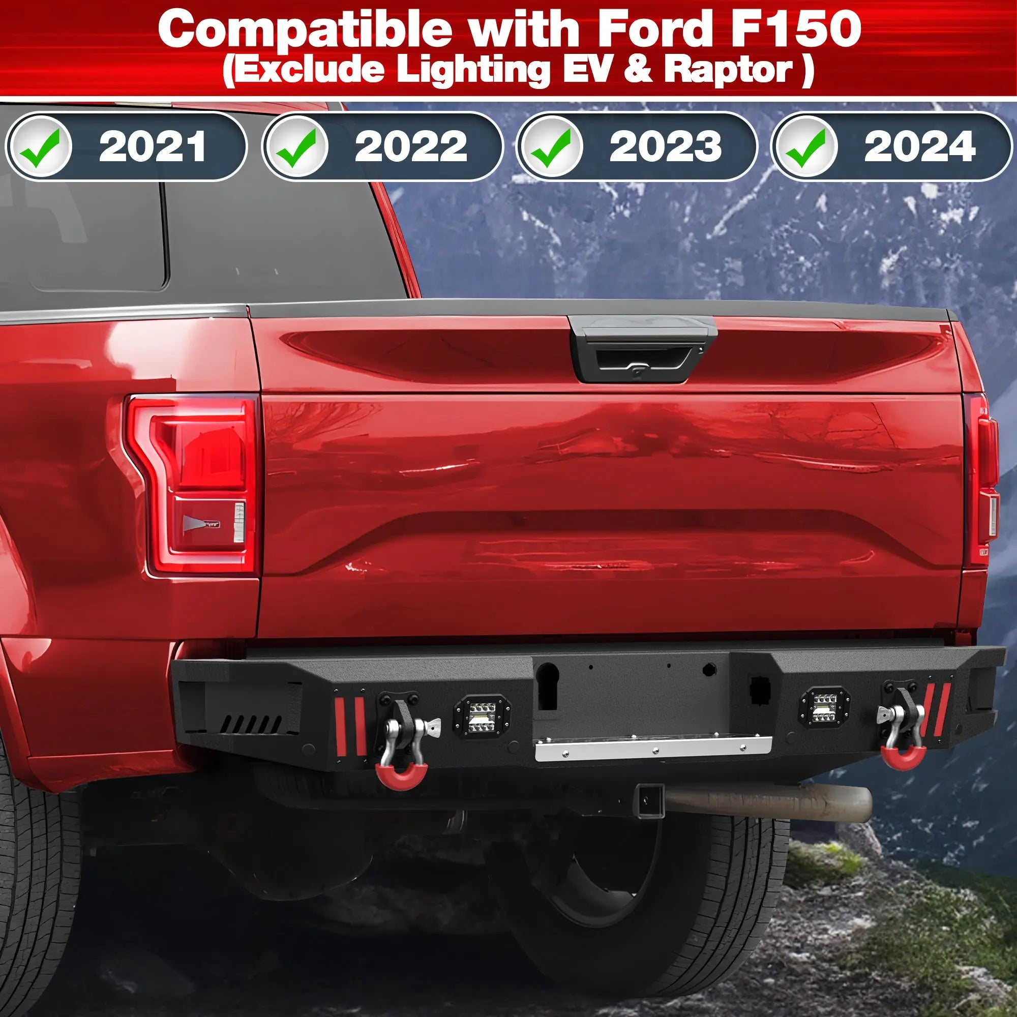 Longsun 2021-2024 Ford F150 Bumper Set w/ Winch Plate - Excludes Lighting EV & Raptor