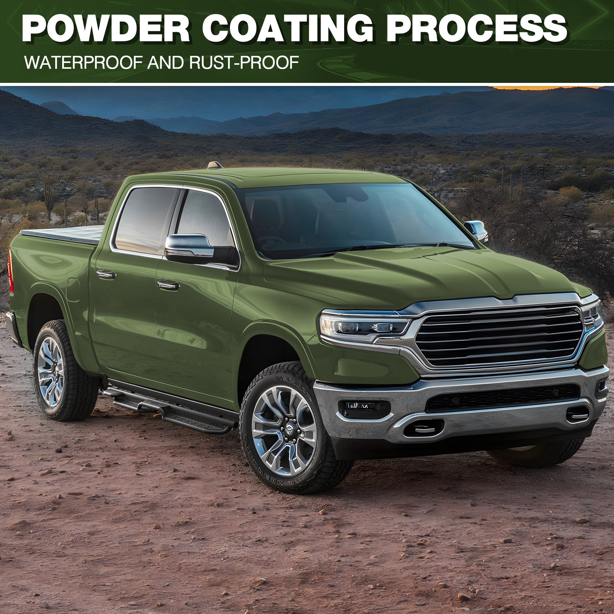Ram 1500 Running Boards Side Steps for 2019-2026 Dodge Ram 1500 Crew Cab (No for Classic)