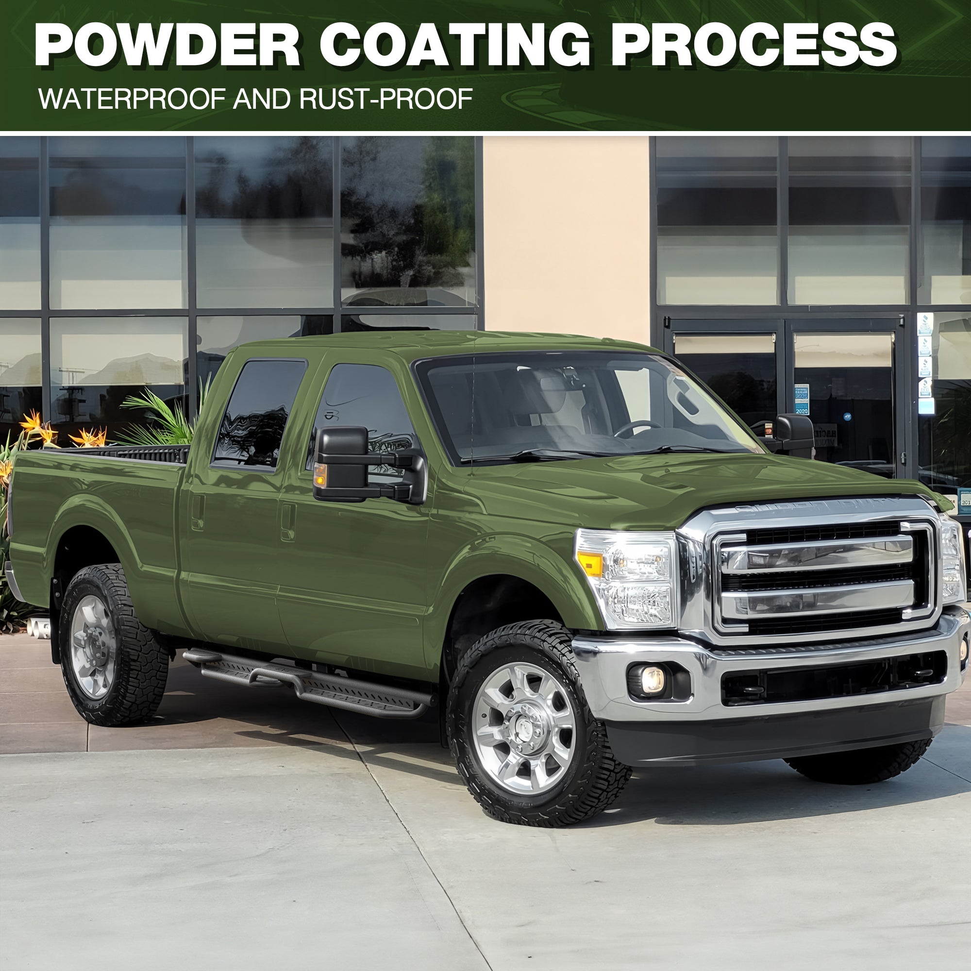 F250 Running Boards Side Steps Compatible for 1999-2016 Ford F250 SuperCrew (4 Door)