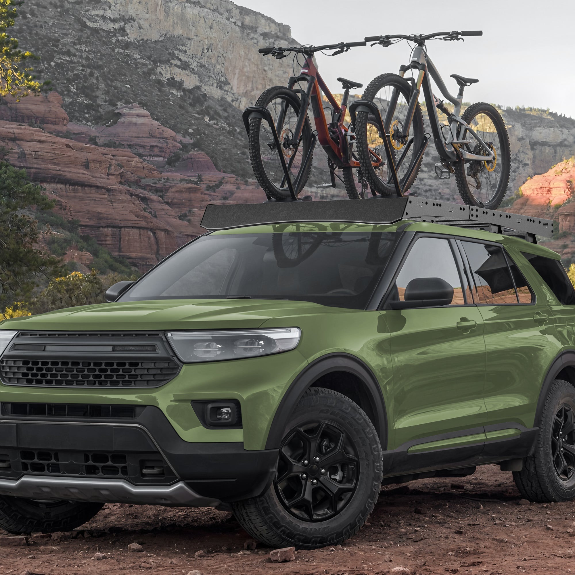 Explorer Roof Rack Rooftop Cargo Carrier Compatible for Ford Explorer 2020 2021 2022 2023 2024