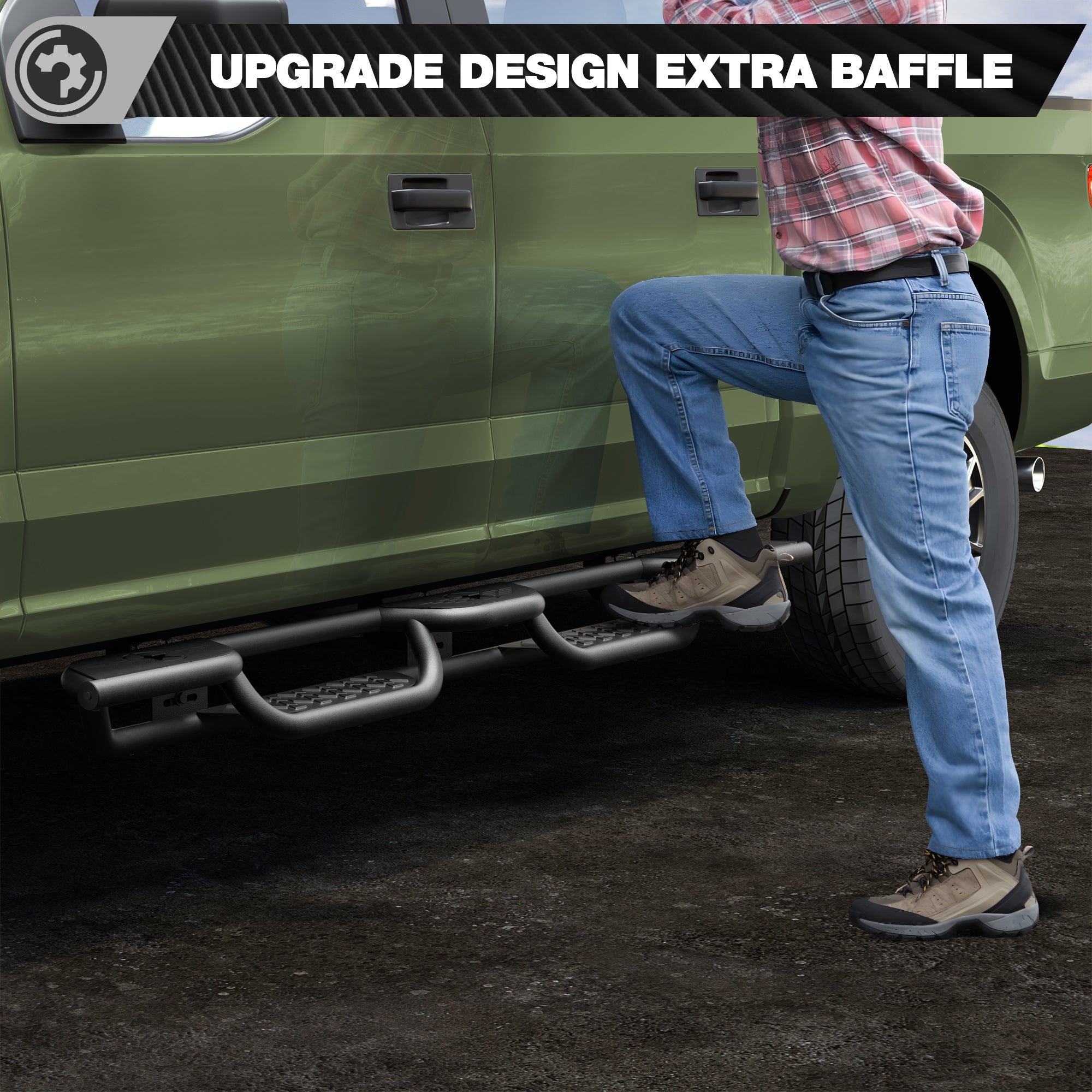 F150 Running Boards Side Steps for 2009-2014 Ford F-150 SuperCrew (4-Door)