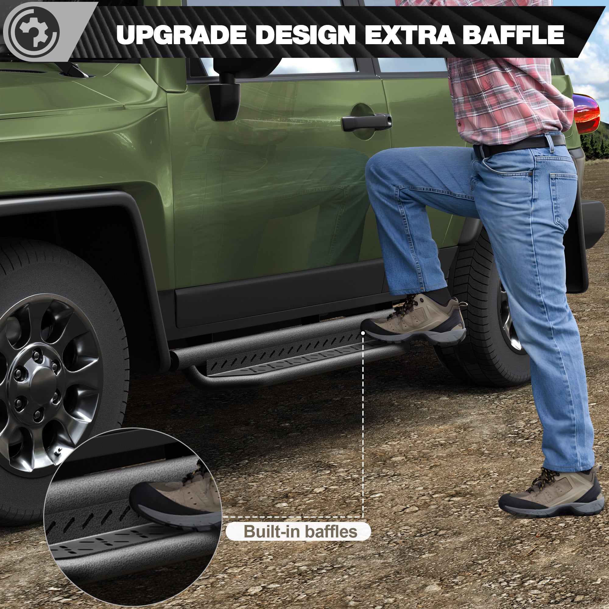 FJ Cruiser Running Boards Side Steps for 2007-2014 Toyota FJ Cruiser