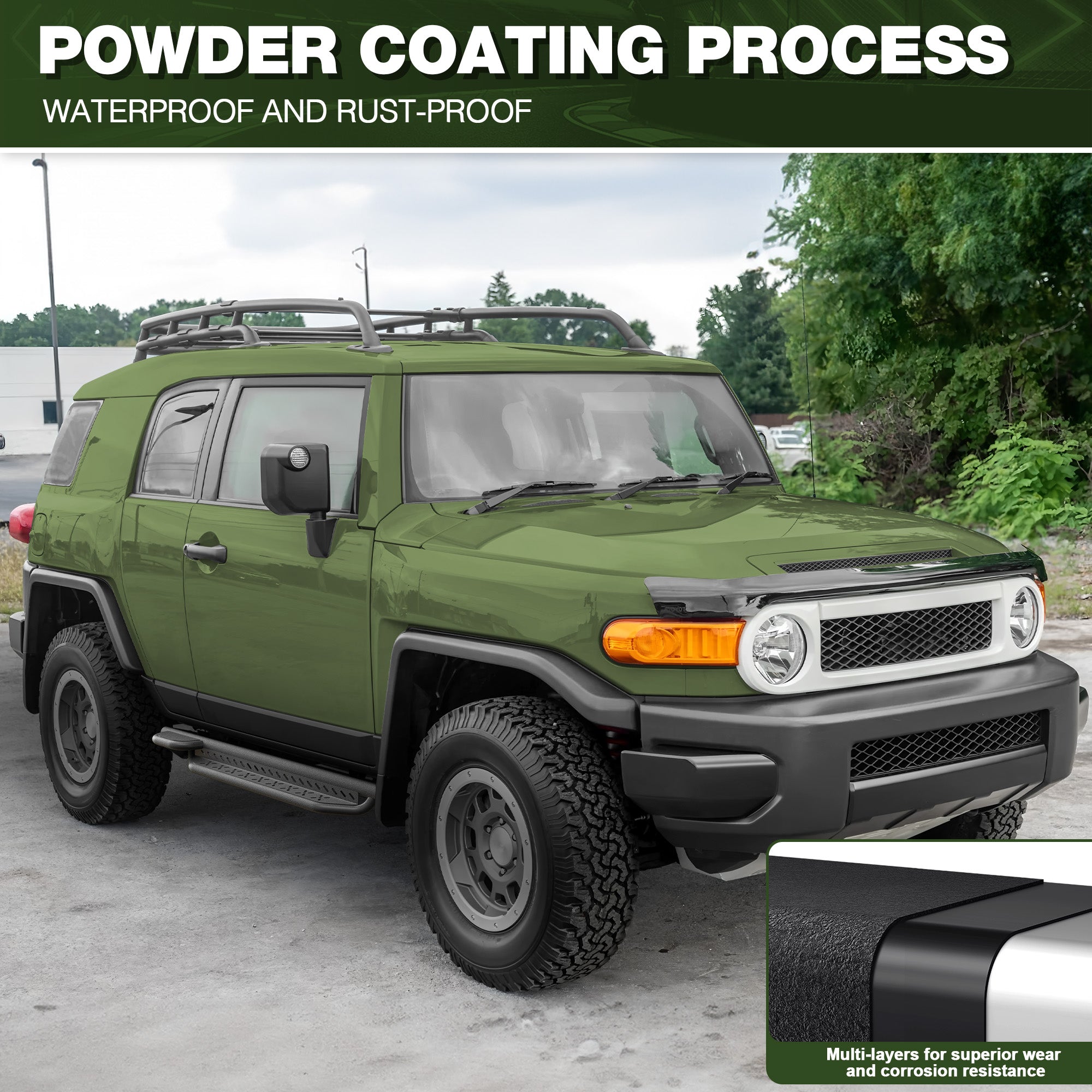 FJ Cruiser Running Boards Side Steps for 2007-2014 Toyota FJ Cruiser