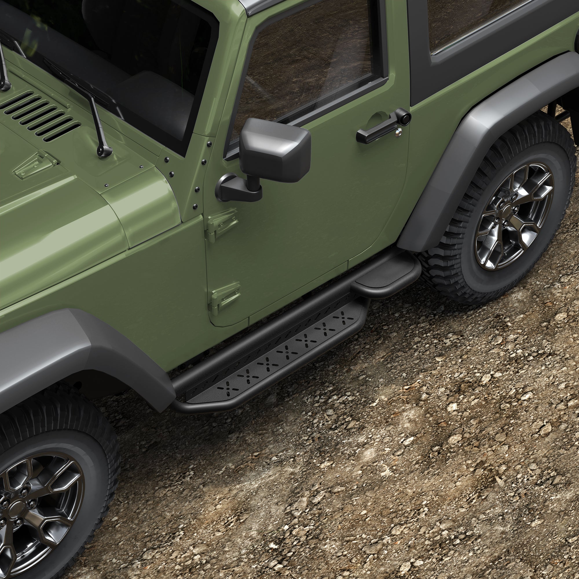 Jeep JK Running Boards for 2007-2018 Jeep Wrangler JK (2-Door)