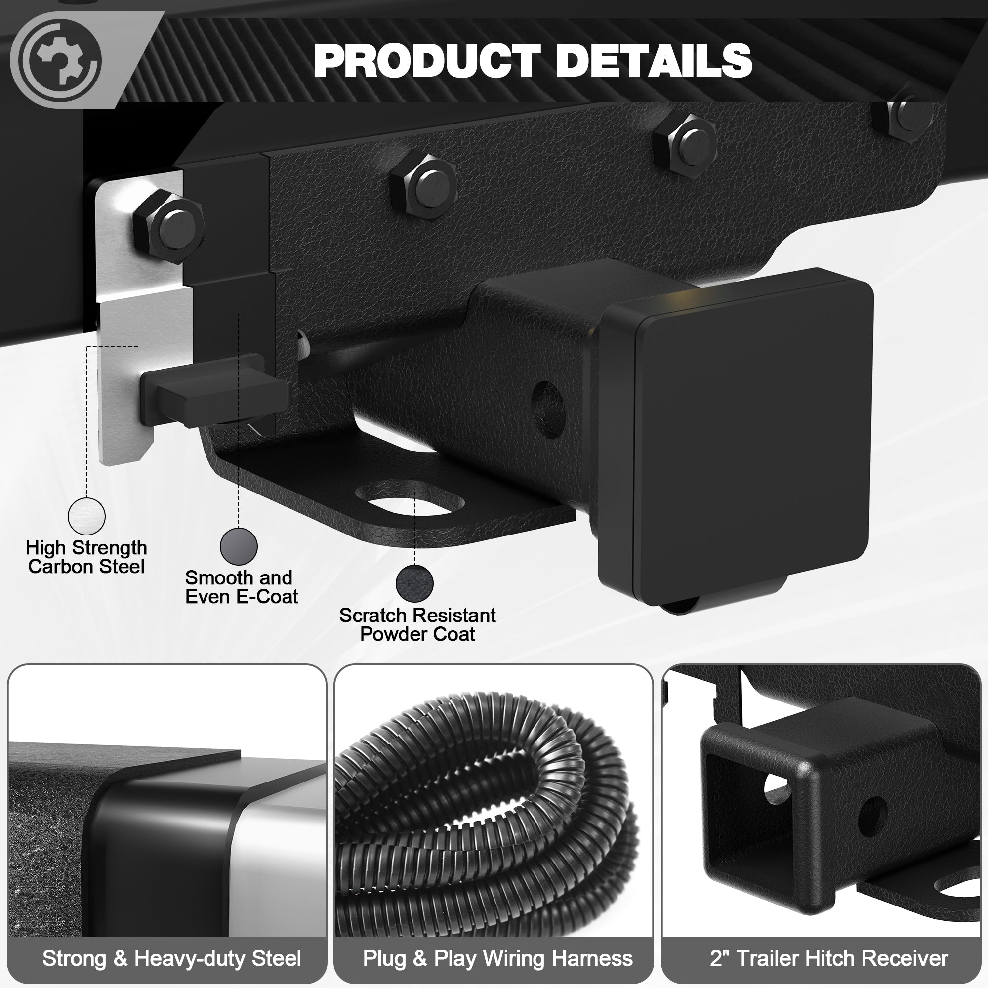 Jeep JK Trailer Hitch Receiver for 2007-2018 Jeep Wrangler JK | 2