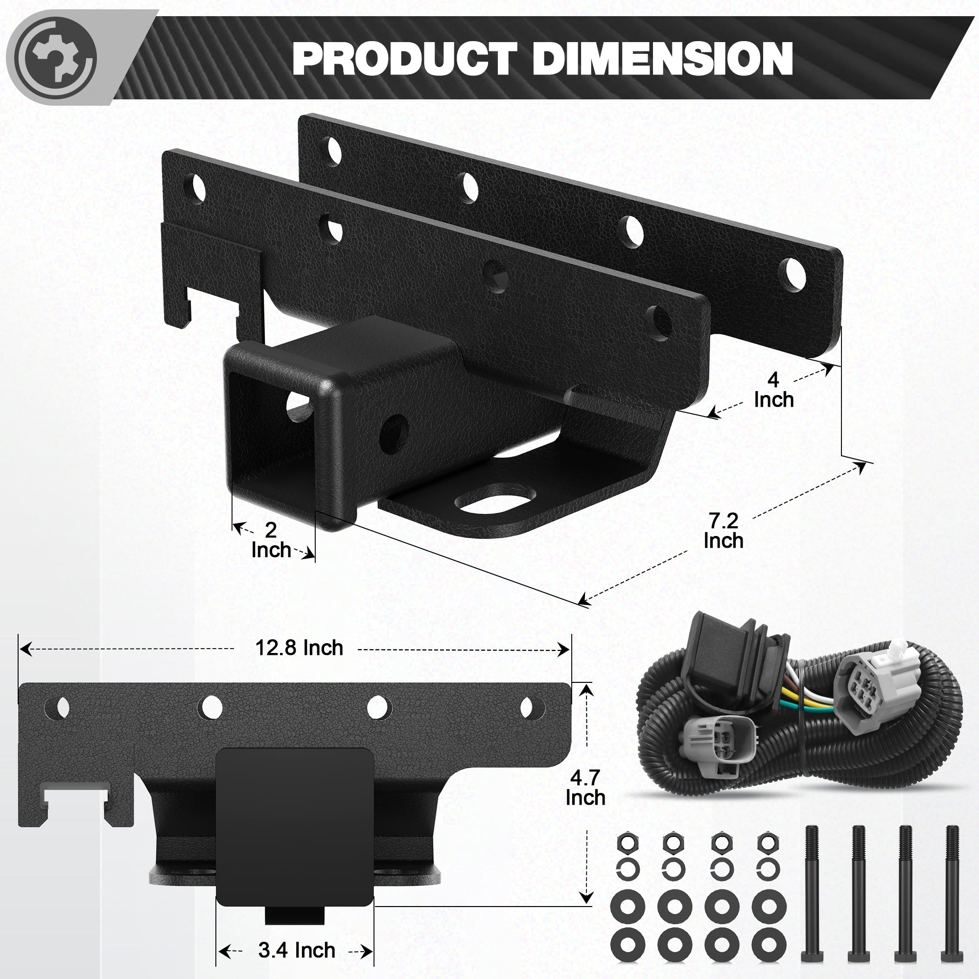 Jeep JK Trailer Hitch Receiver for 2007-2018 Jeep Wrangler JK | 2