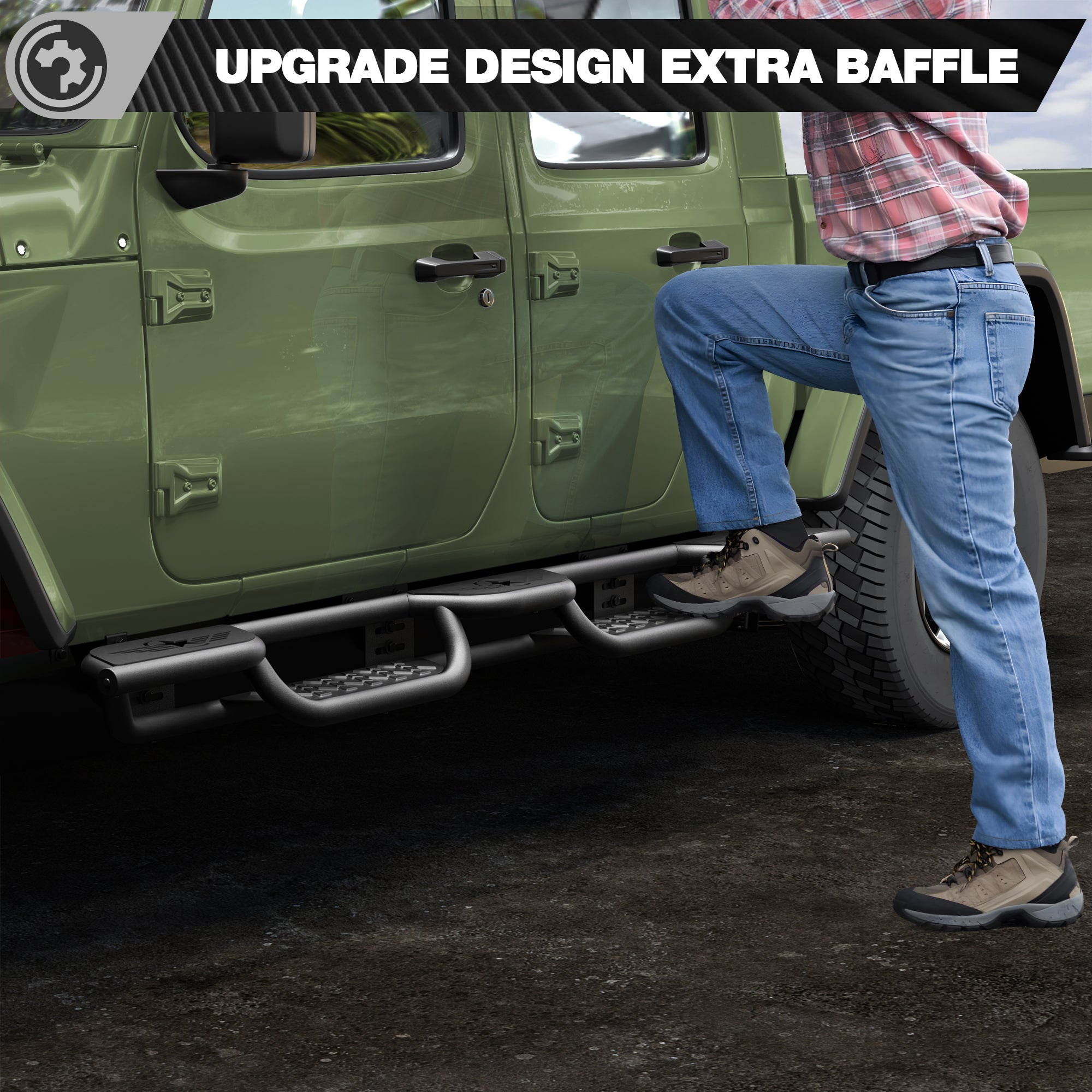 Jeep JT Running Boards for 2020-2026 Jeep Gladiator JT (4-Door)