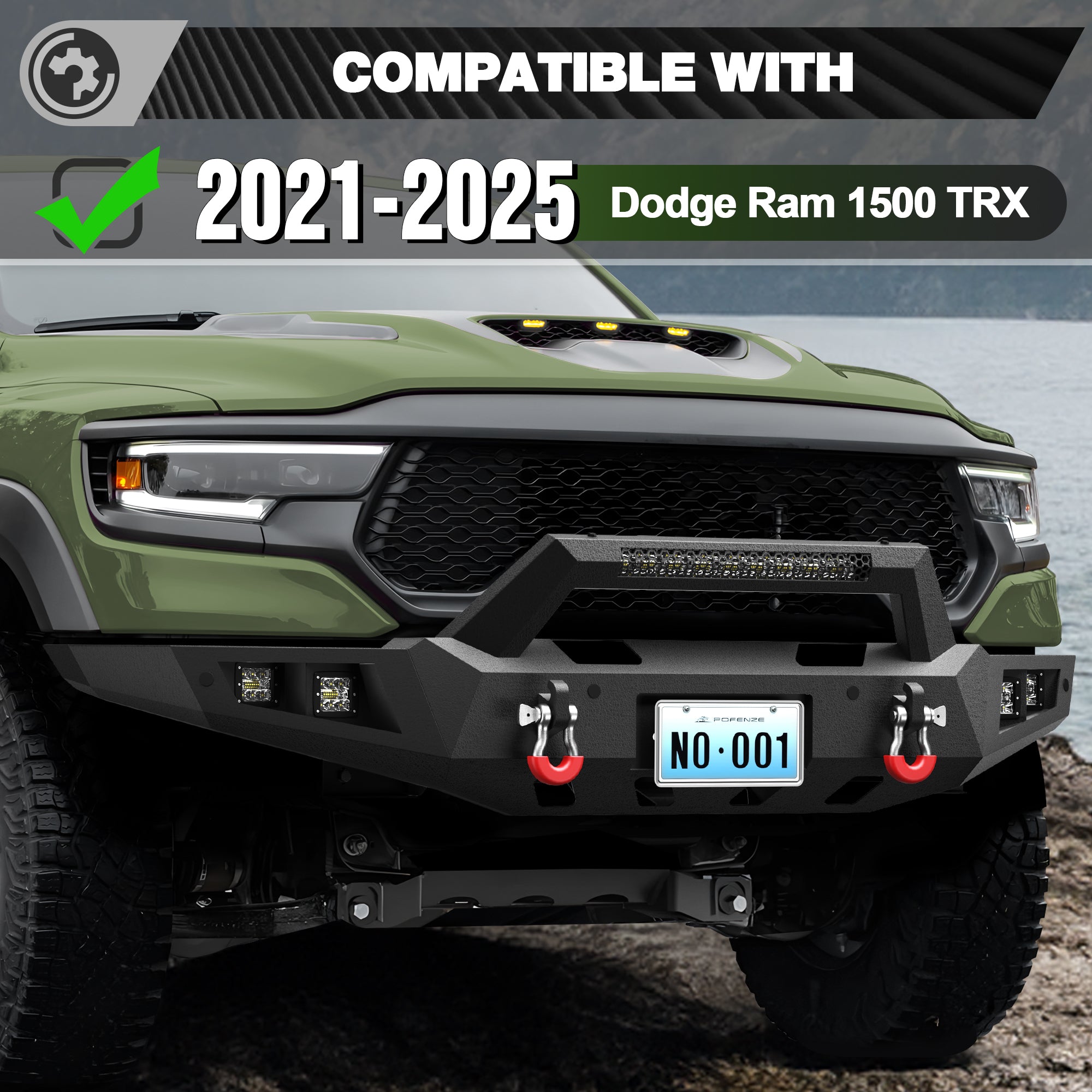 Ram Front & Rear Bumper Kit for 2021 2022 2023 2024 2025 Ram 1500 TRX
