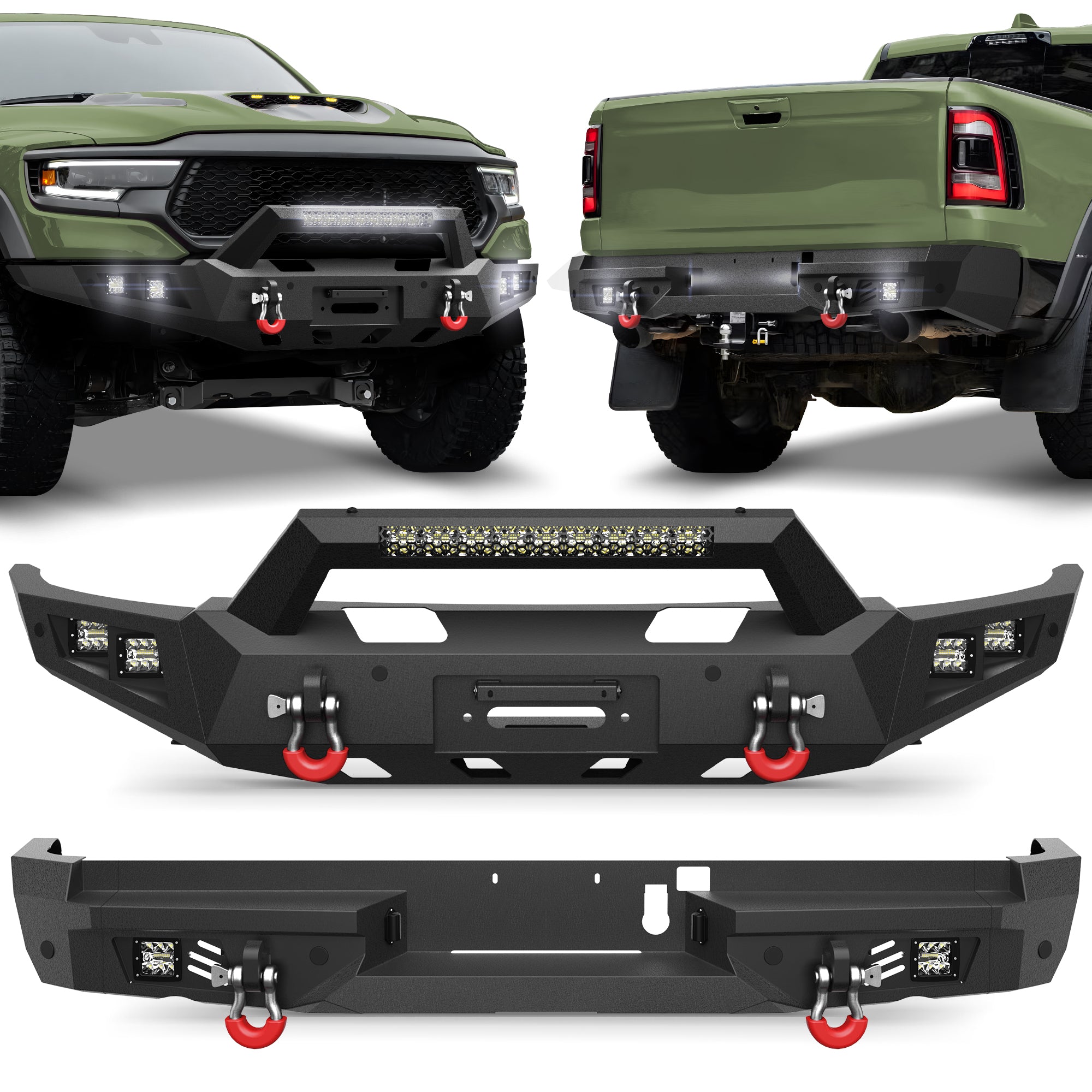 Ram Front & Rear Bumper Kit for 2021 2022 2023 2024 2025 Ram 1500 TRX