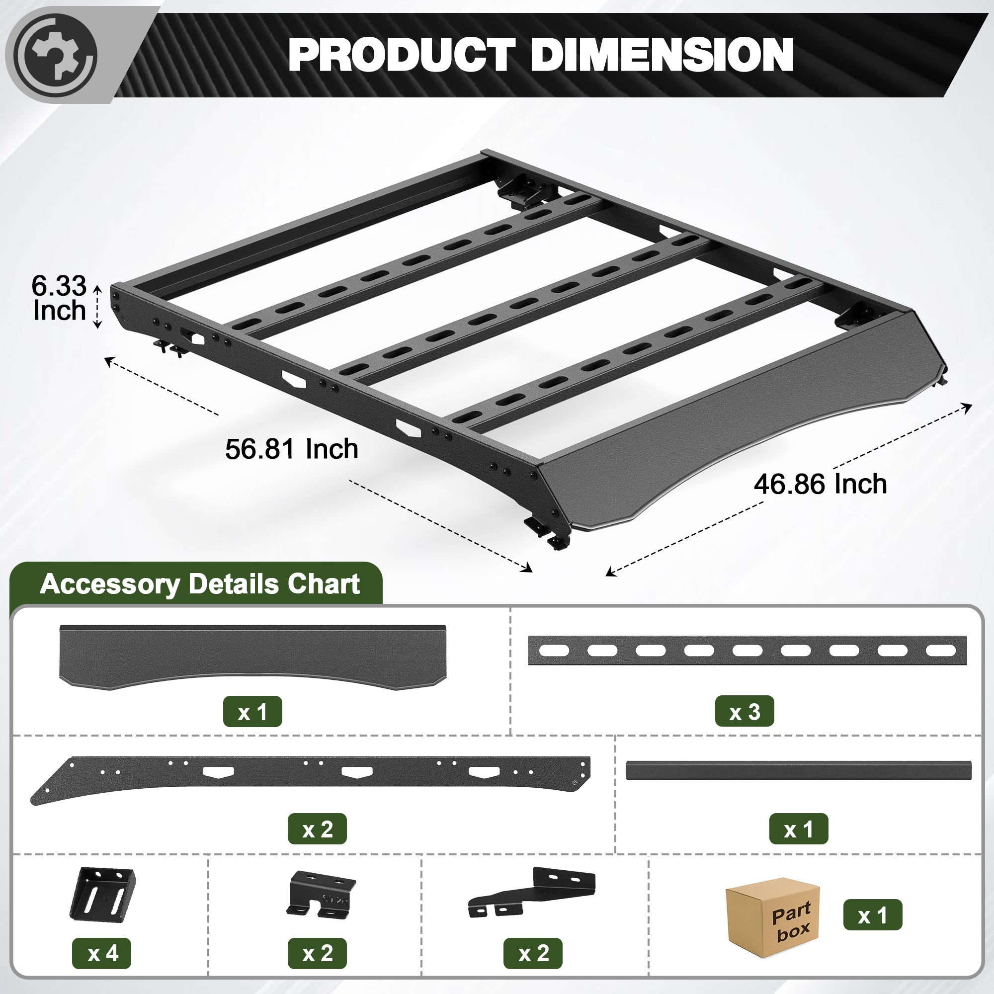 Ranger Roof Rack Compatible with 2019 2020 2021 2022 2023 2024 2025 Ford Ranger