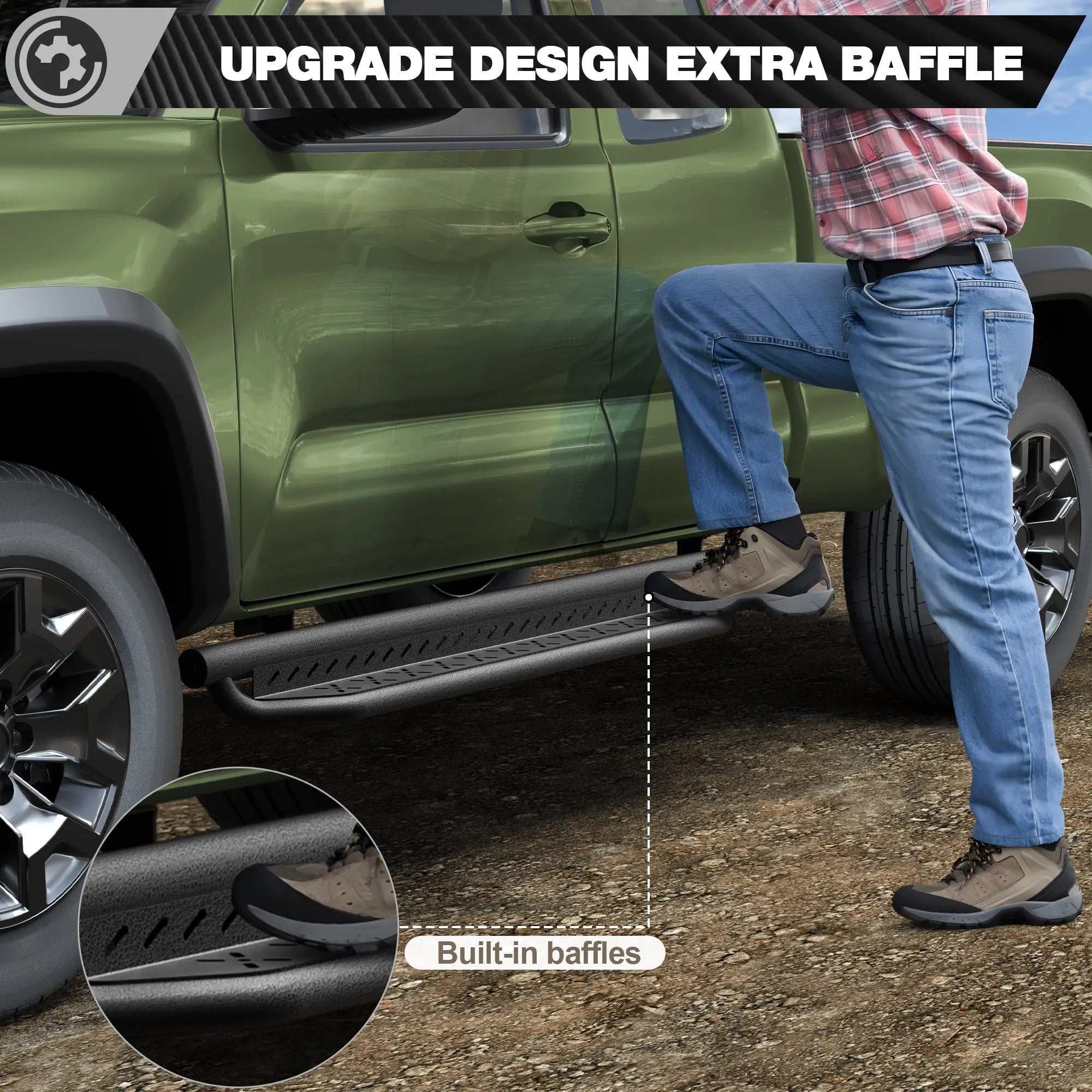 Running Boards Side Steps for 2005-2023 Toyota Tacoma Access Cab nadiaauto