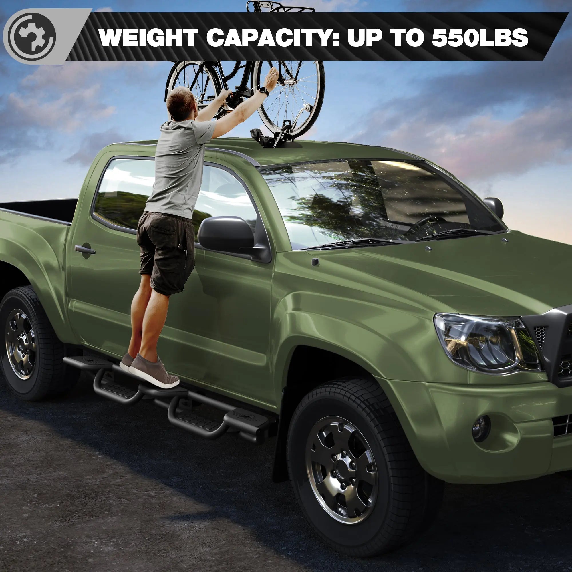 Running Boards Side Steps for 2005-2023 Toyota Tacoma Double Cab nadiaauto