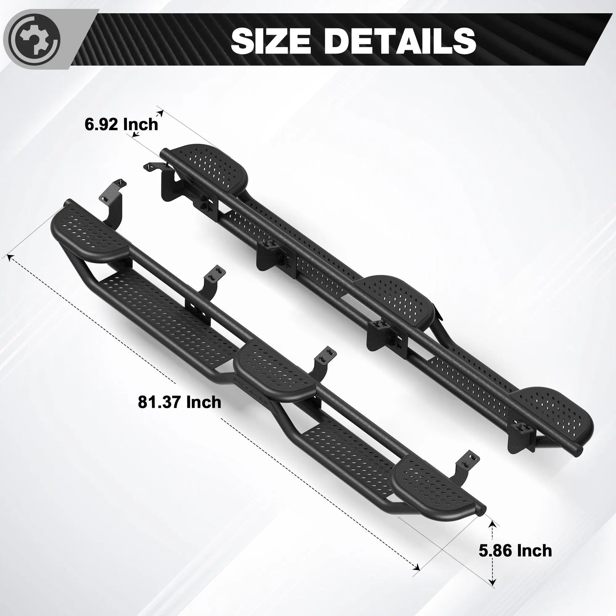 Running Boards Side Steps for 2007-2021 Toyota Tundra CrewMax nadiaauto