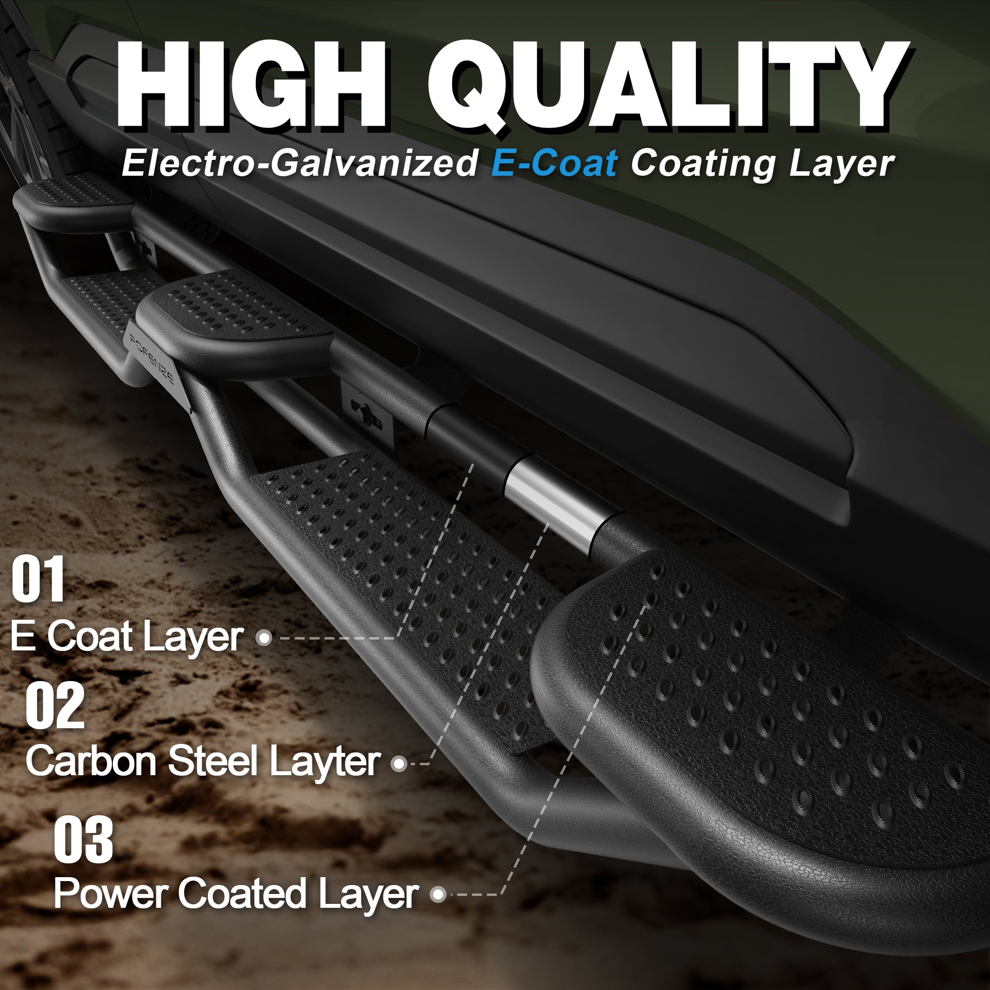 Running Boards for 2007-2018 Chevy Silverado & GMC Sierra 1500/2500/3500 Quad Cab