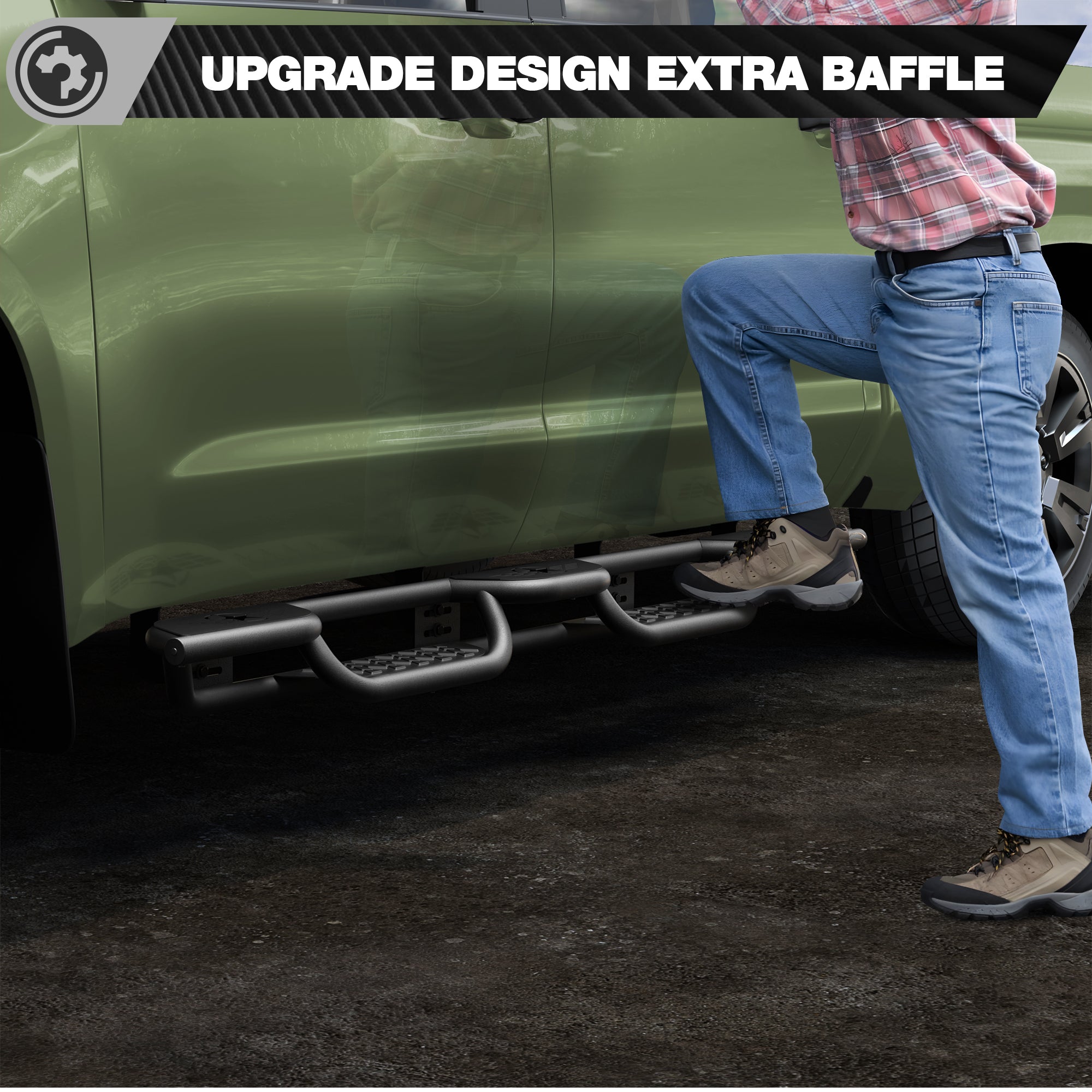 Tundra Running Boards Side Steps for 2007-2021 Toyota Tundra CrewMax
