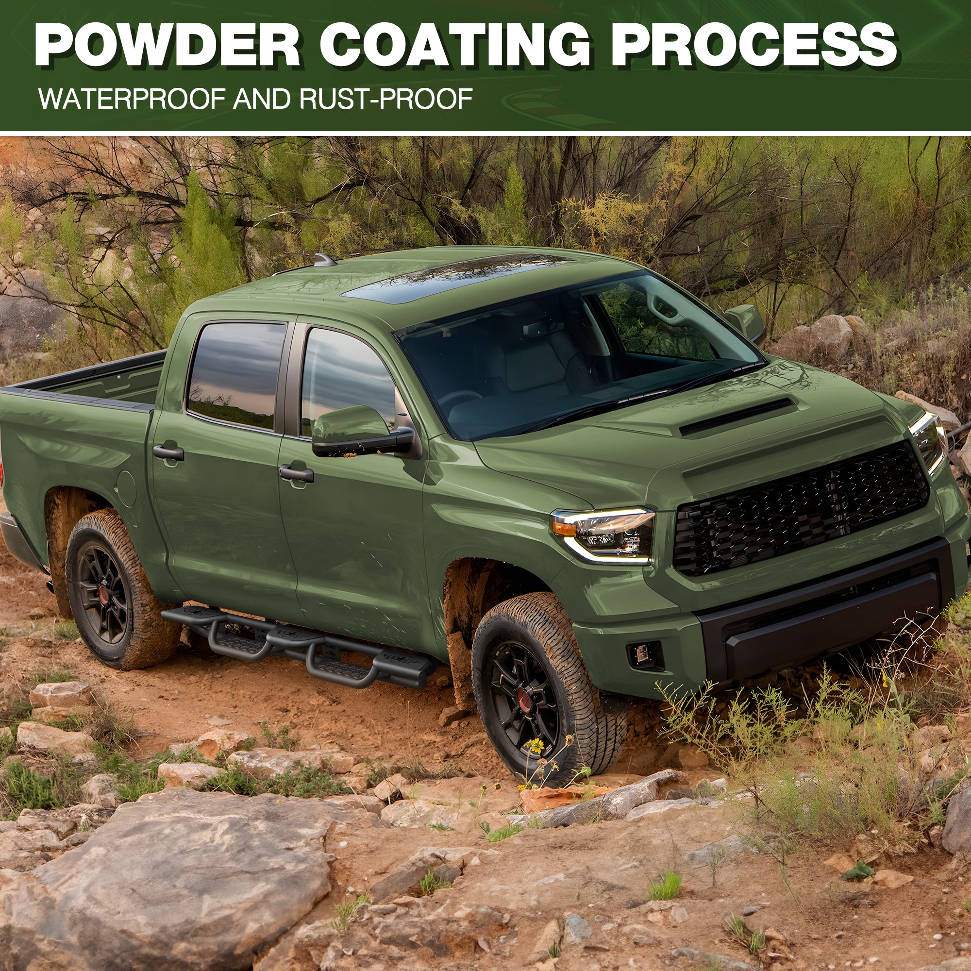Tundra Running Boards Side Steps for 2007-2021 Toyota Tundra CrewMax