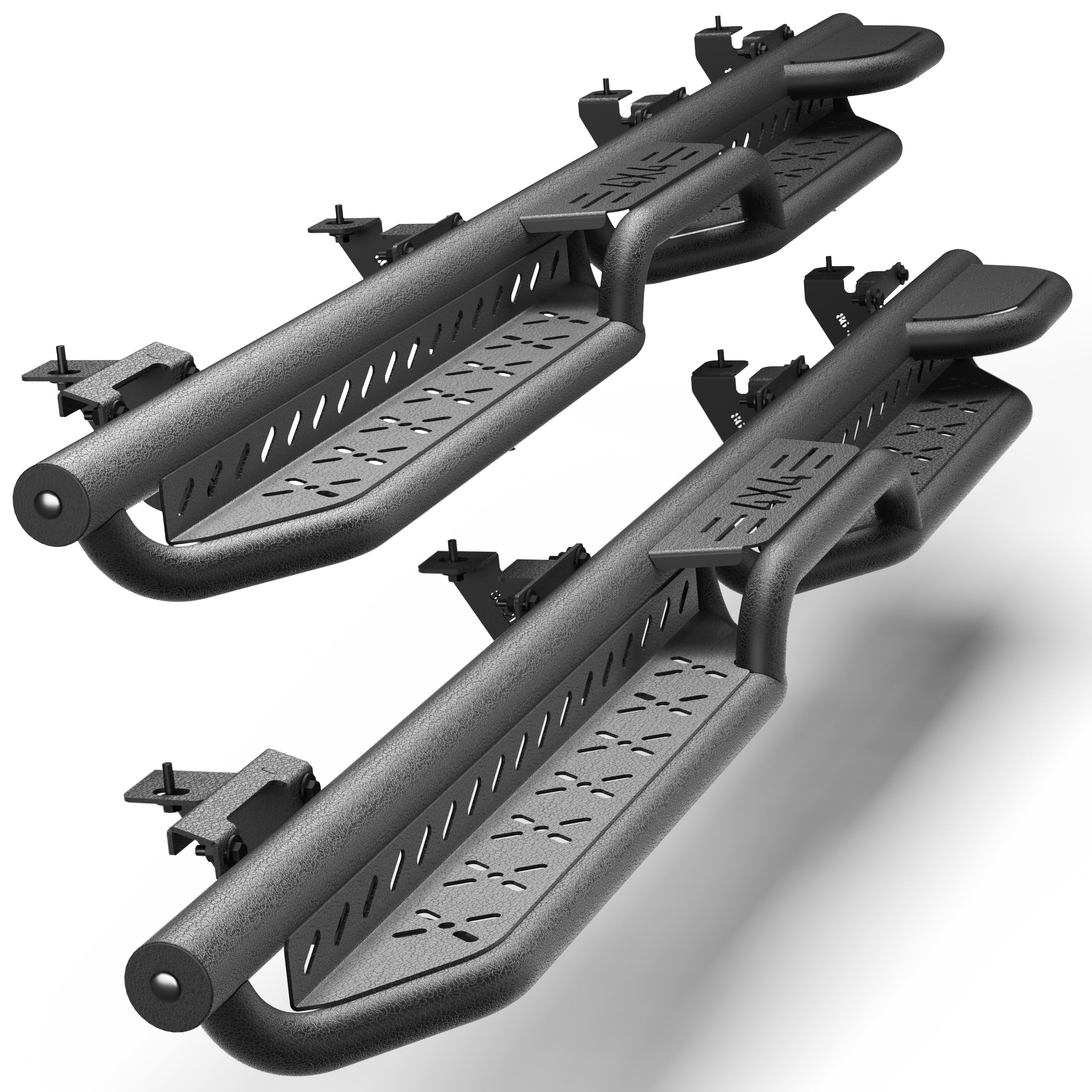 Running Boards for 2020-2026 Jeep Gladiator JT (4-Door) | 2-Step Side Steps, Heavy-Duty Carbon Steel, 550 lbs Load Capacity