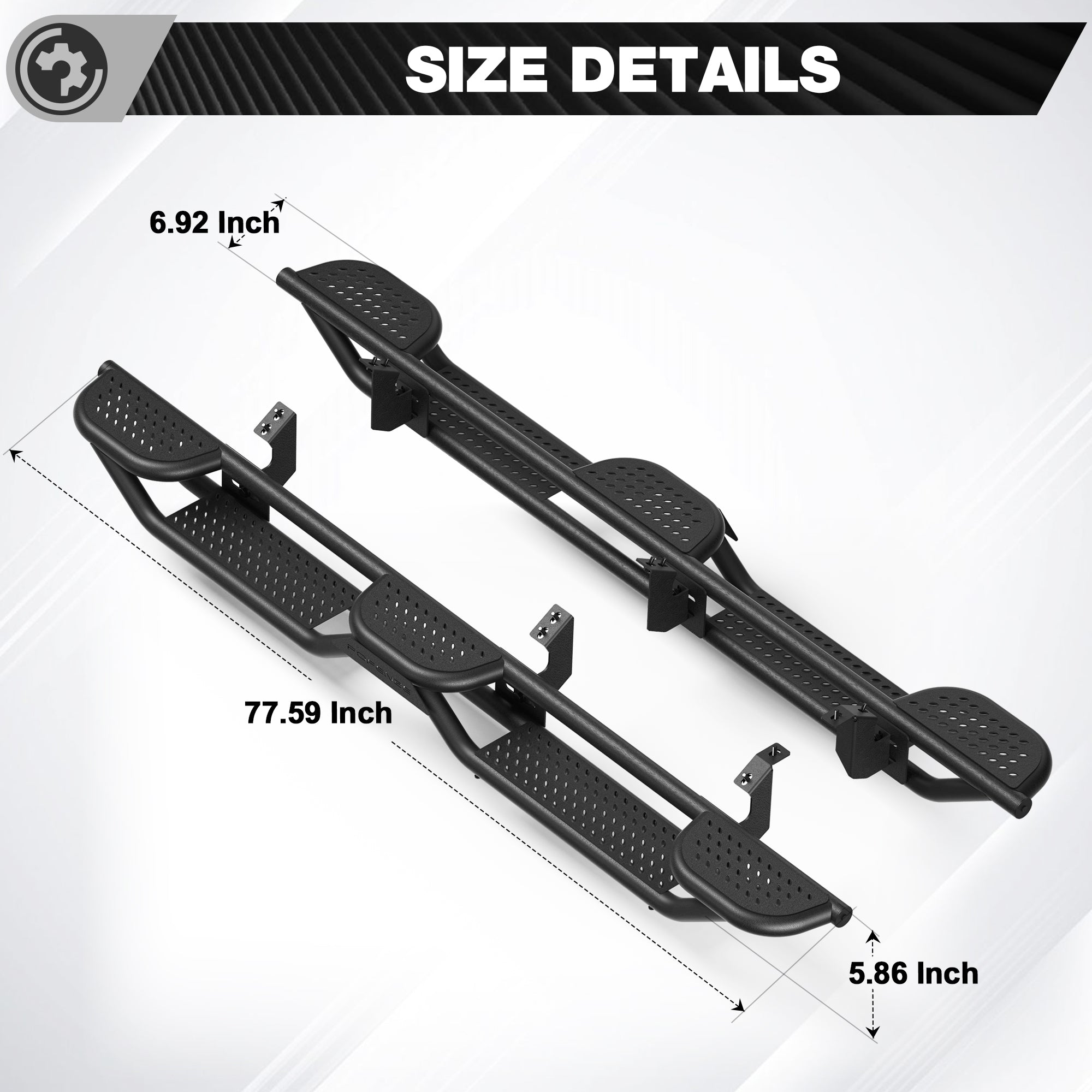 Running Boards for 2024 2025 2026 Toyota Tacoma Double Cab (4-Door)