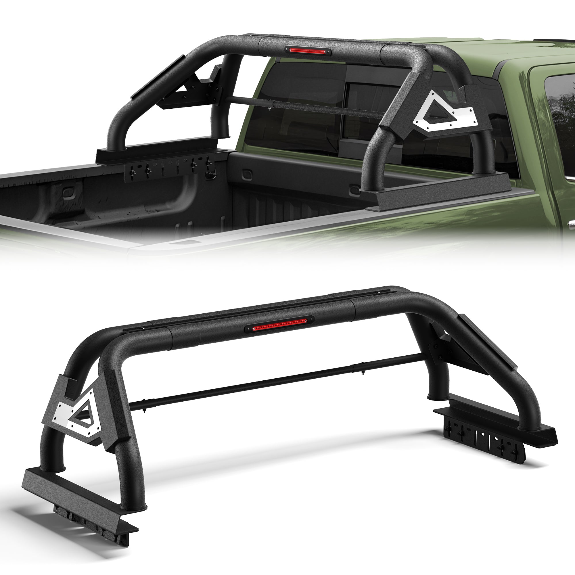 Truck Roll Bar for Full-Size Trucks, Heavy Duty Steel Chase Rack & Truck Bed Rack with Cab Protection for Ford F-150, Super Duty, Chevy Silverado, GMC Sierra, Ram, Toyota Tundra & Nissan Titan