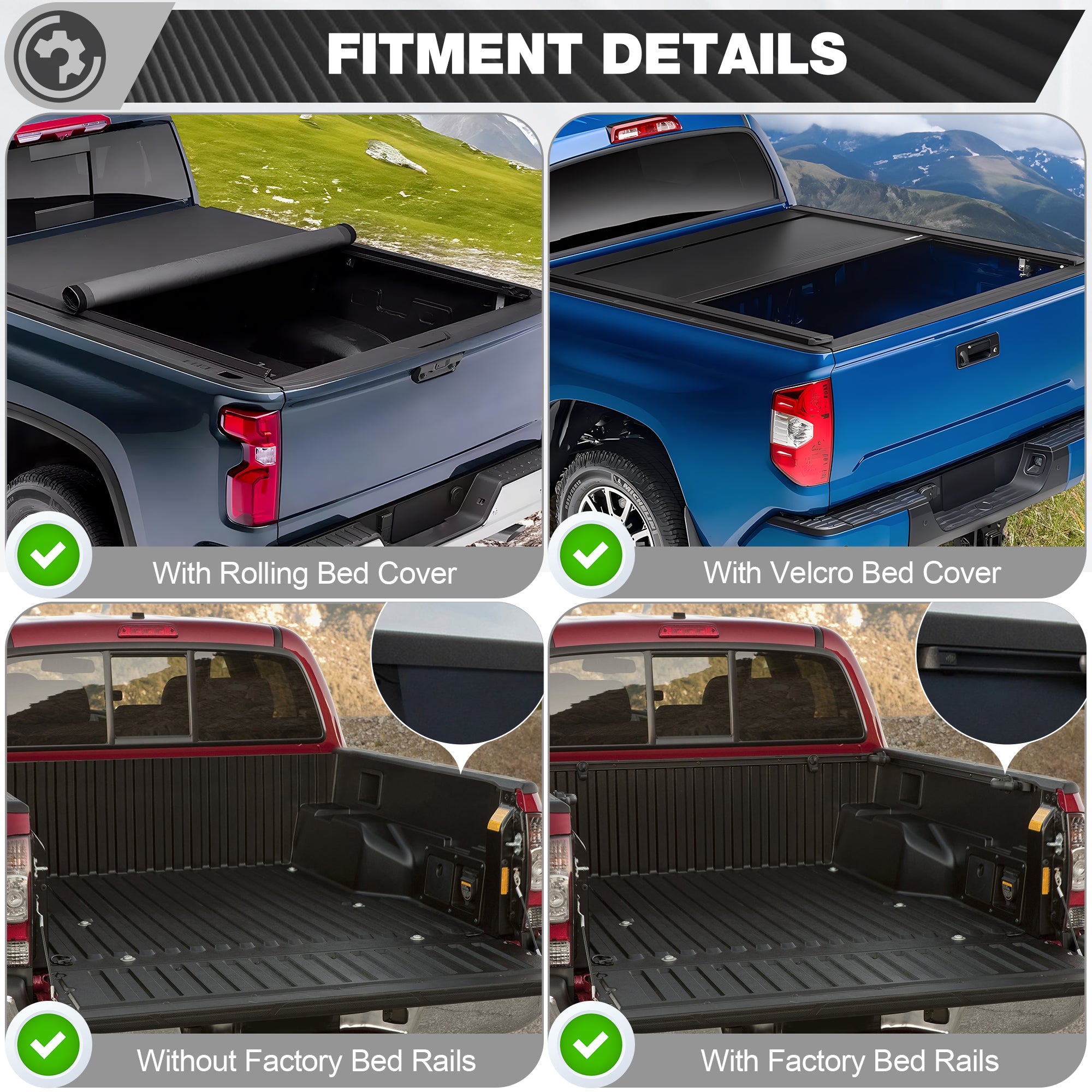 Truck Roll Bar for Full-Size Trucks, Heavy Duty Steel Chase Rack & Truck Bed Rack with Cab Protection for Ford F-150, Super Duty, Chevy Silverado, GMC Sierra, Ram, Toyota Tundra & Nissan Titan