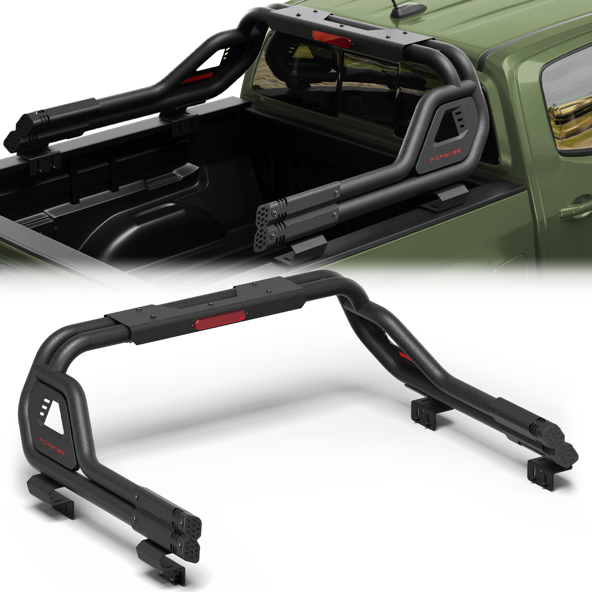 Truck Roll Bar for Mid-Size Trucks, Adjustable Sport Bar & Chase Rack Compatible with Toyota Tacoma, Jeep Gladiator JT, Chevy Colorado, GMC Canyon, Ford Ranger, Nissan Frontier & Honda Ridgeline