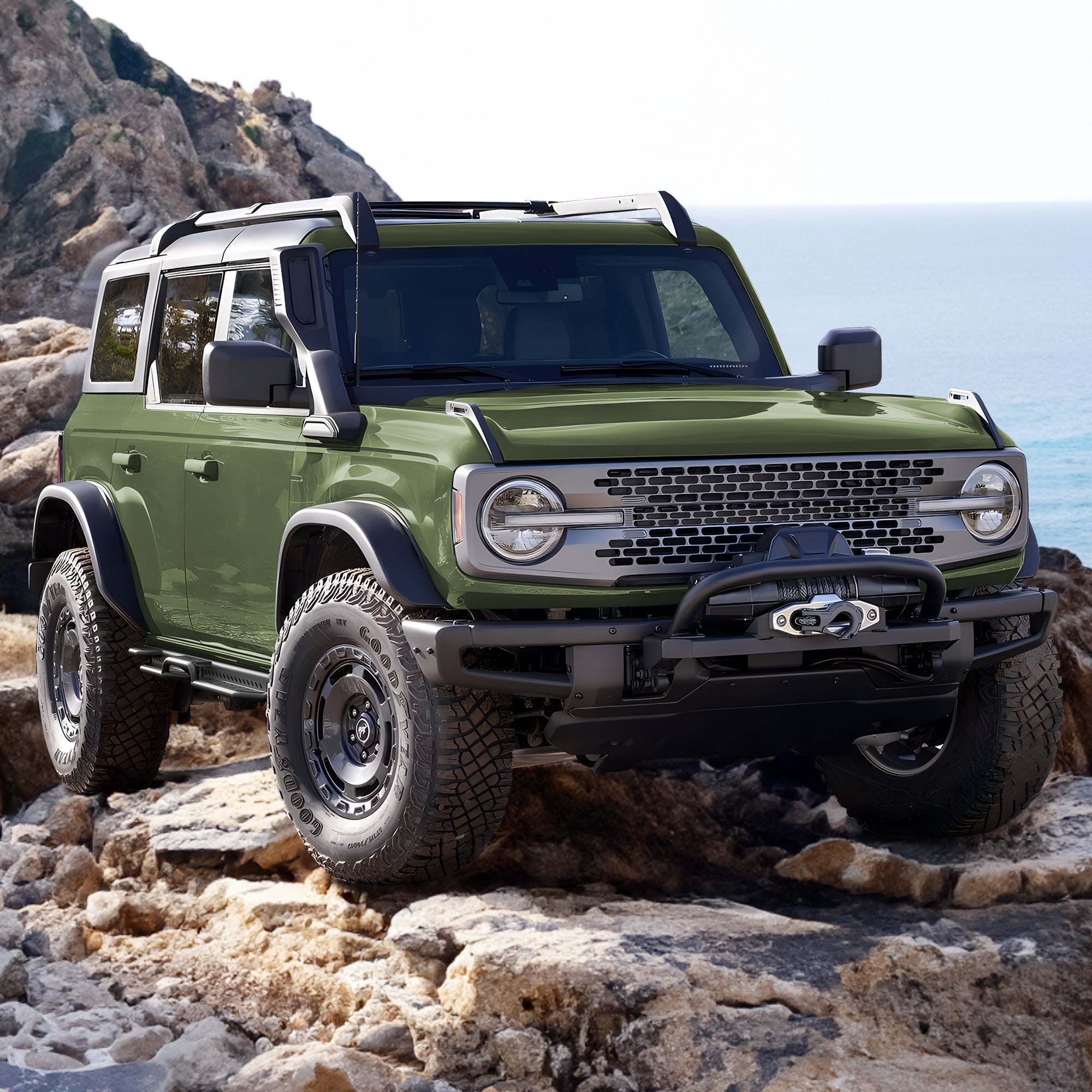 Bronco Running Boards Side Step Compatible Ford Bronco 2021 2022 2023 2024 2025 (Not for Sport) - nadiaauto