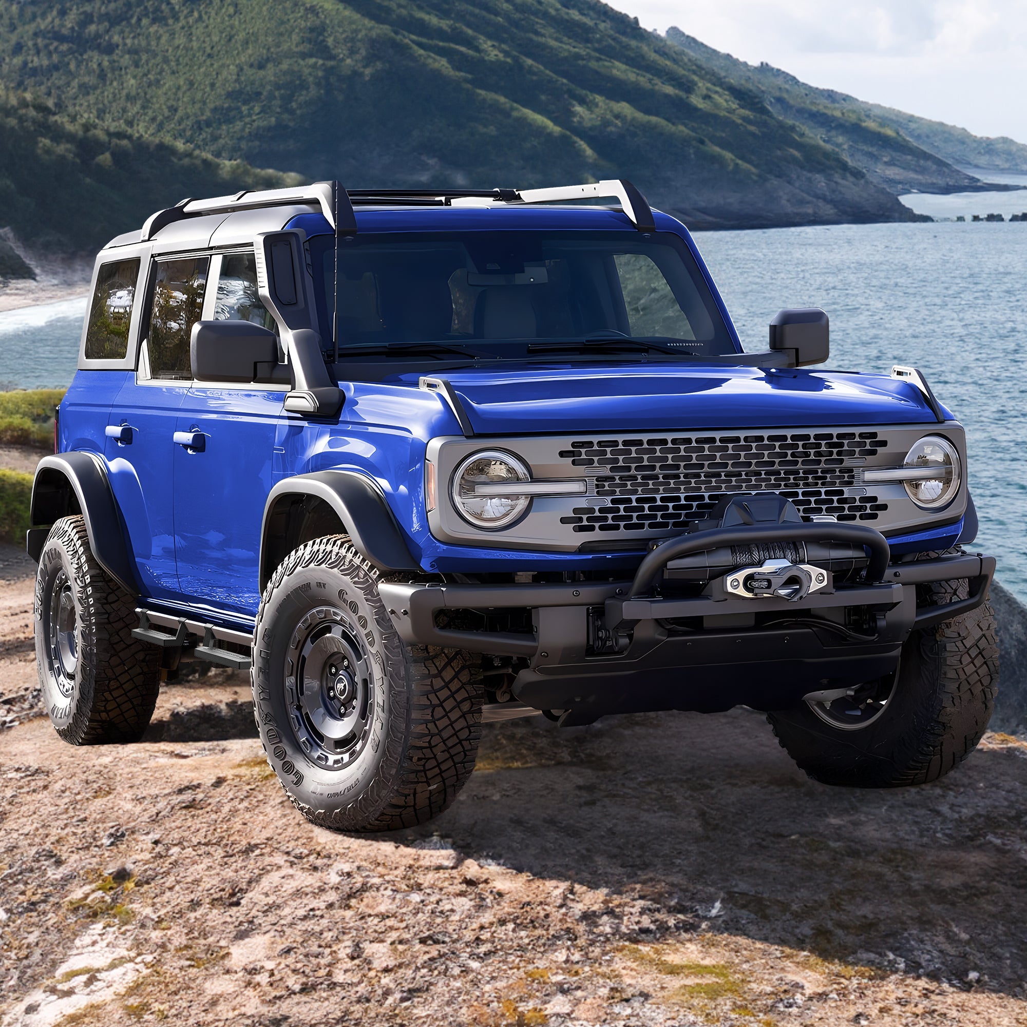 Bronco Running Boards Side Steps Ford Bronco 2021 2022 2023 2024 2025 4 - Door/2 - Door (4 Packs) - nadiaauto